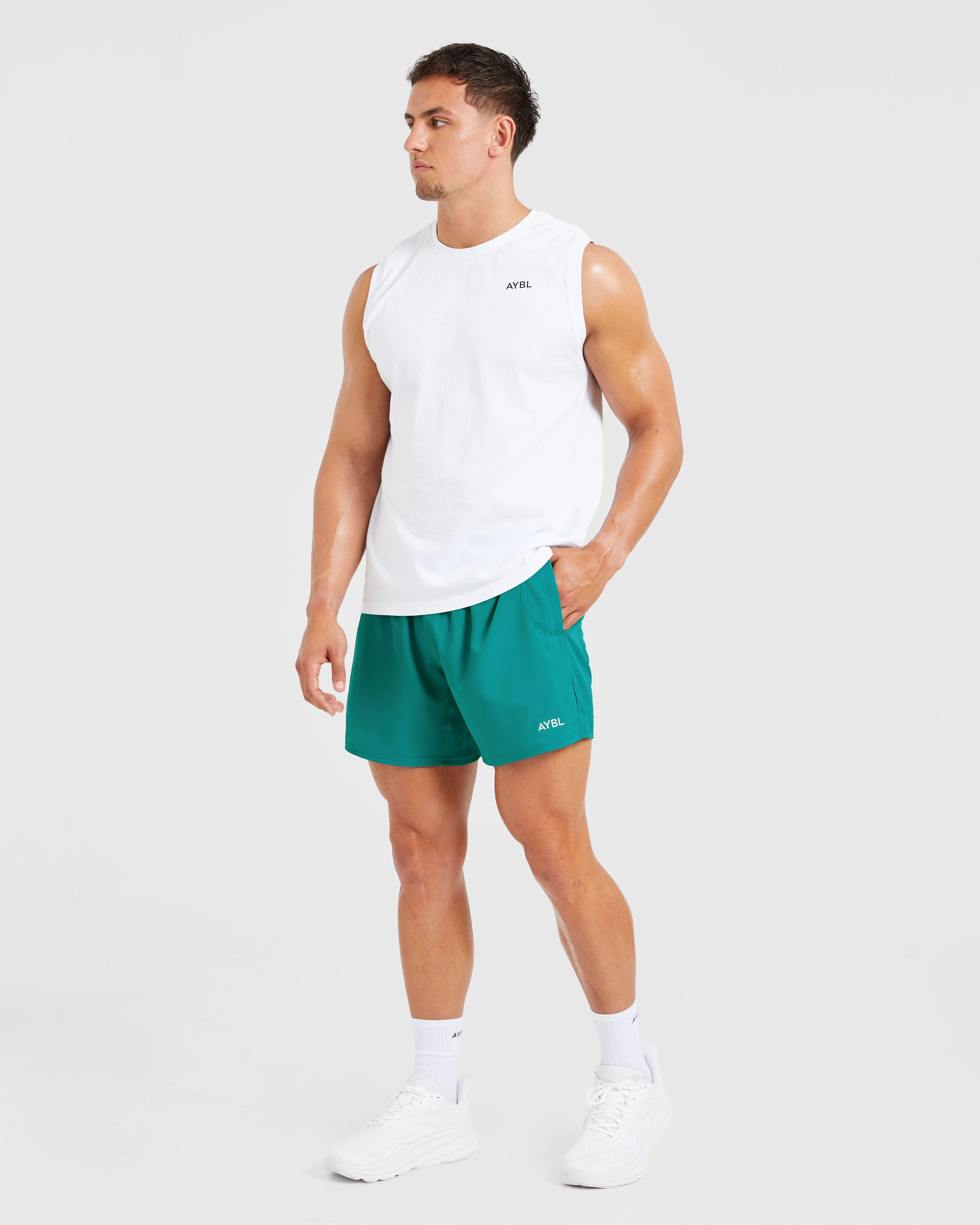 Core 5" Shorts - Teal Stylish Comfort