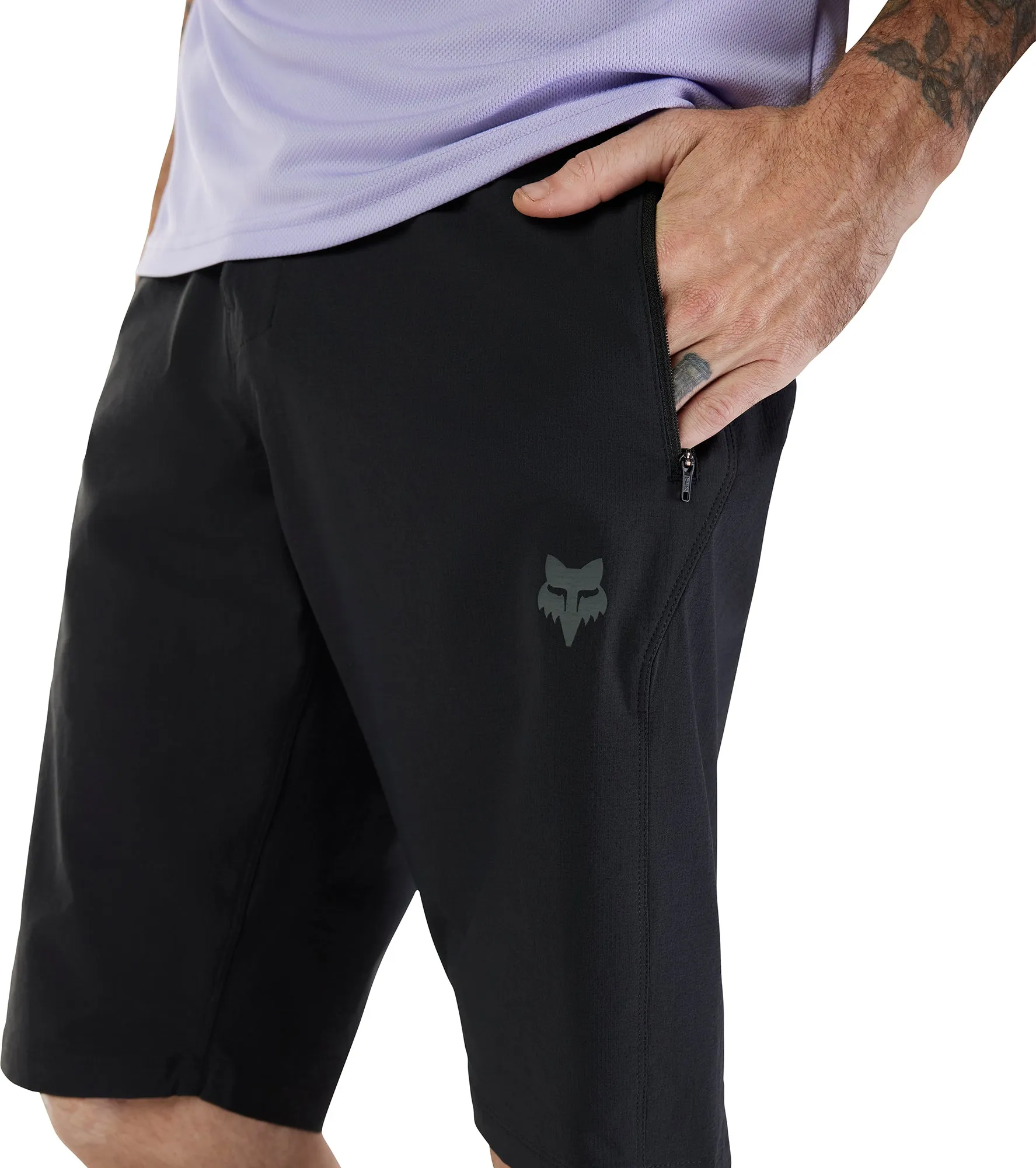 Daily Layer Fox Ranger Lined Mens Cycling Shorts - Black