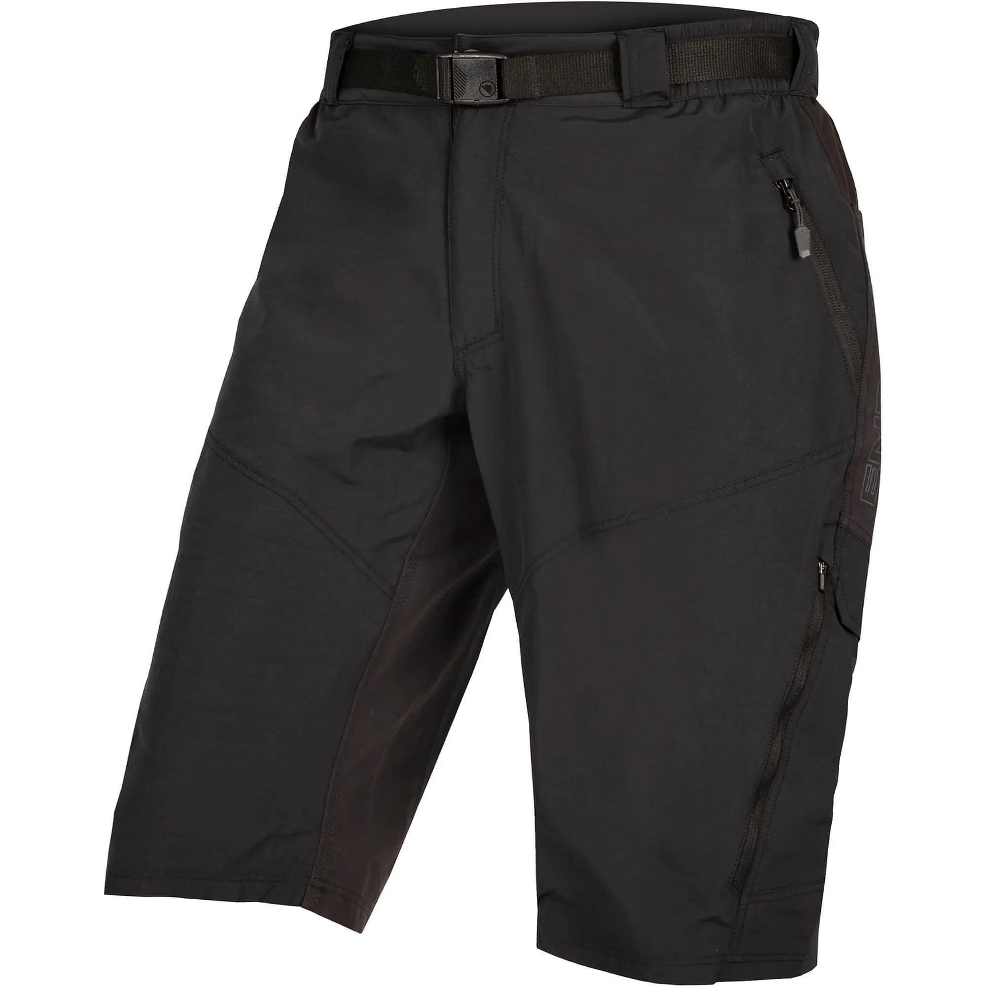 Endura Hummvee Mens Baggy Cycling Shorts With Liner - Black Stretchable Waistband Eco Friendly Dye Process