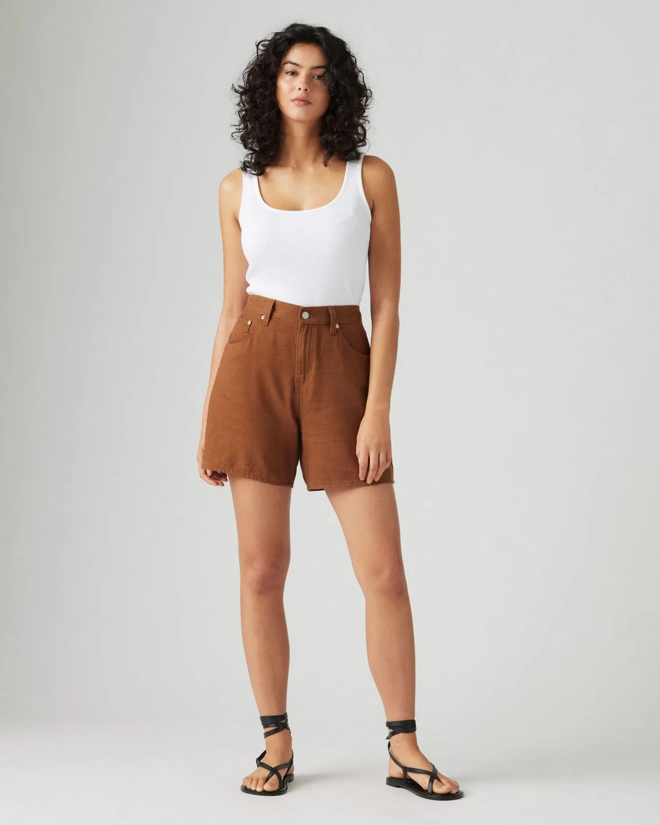 Slim Vintage Lover Style Daily Levi's? Womens High Baggy Shorts - Sorrel Horse Linen