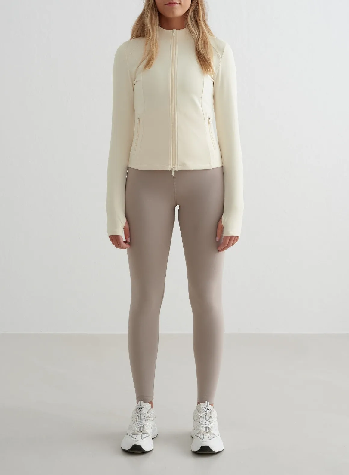Child school setting Almond White Sense Zip Jacket