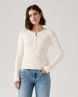Levi's? Womens Dry Goods Waffle Henley - Gardenia Versatile Everyday Wear Modern Silhouette