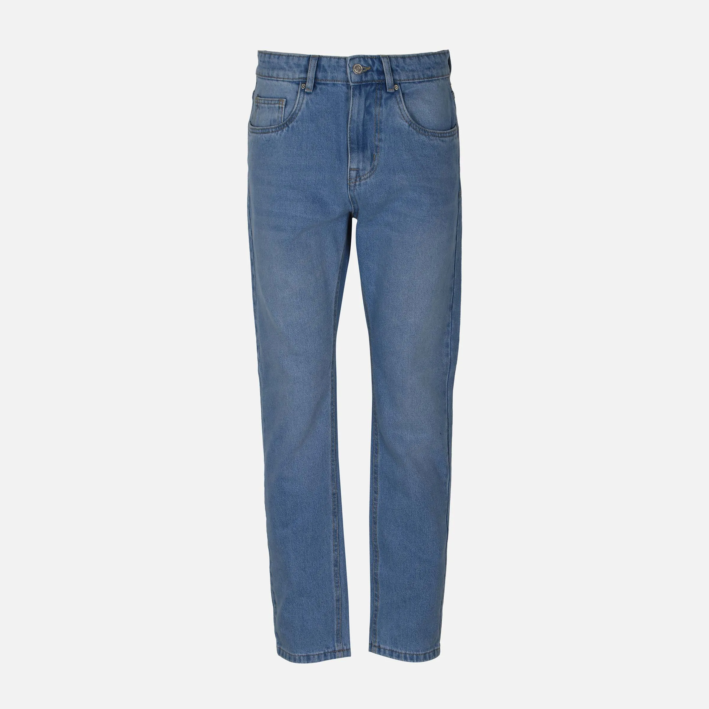 Premium Cotton Blend Recycled Fiber Content MEN REGULAR FIT DENIM TROUSERS