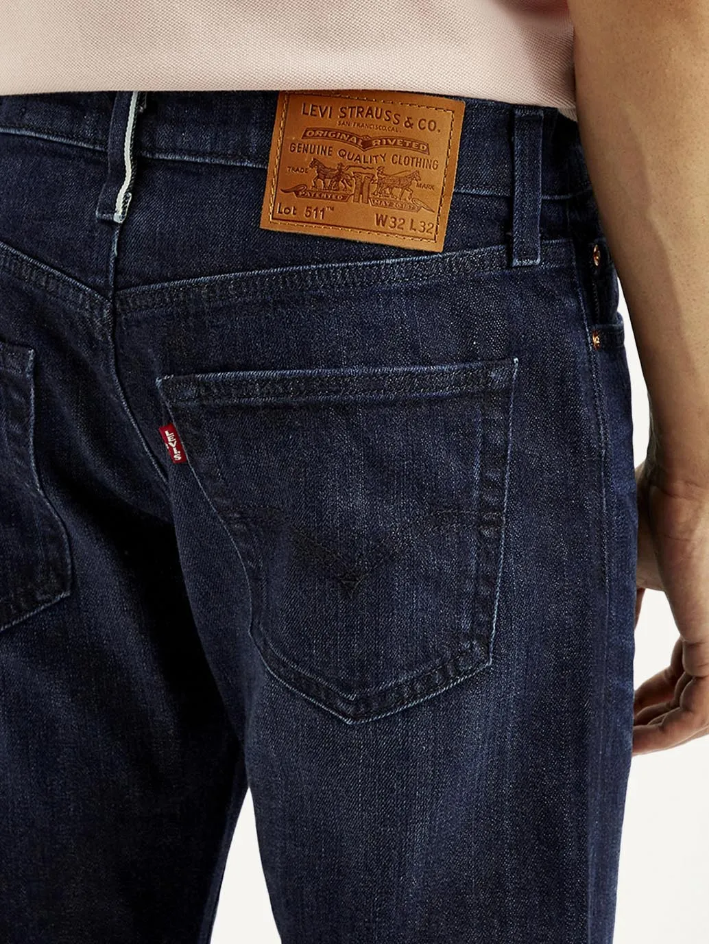 Men's 511 Dark Blue Slim Fit Mid Rise Selvedge Jeans Timeless Piece