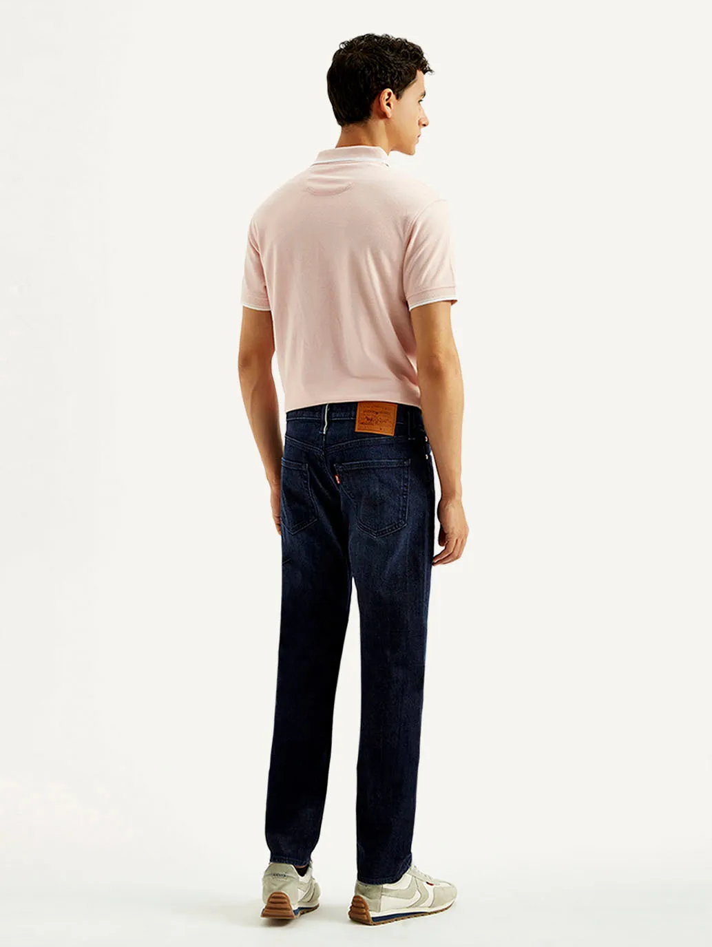 Men's 511 Dark Blue Slim Fit Mid Rise Selvedge Jeans Classic Wear Slim Streetwear Essential