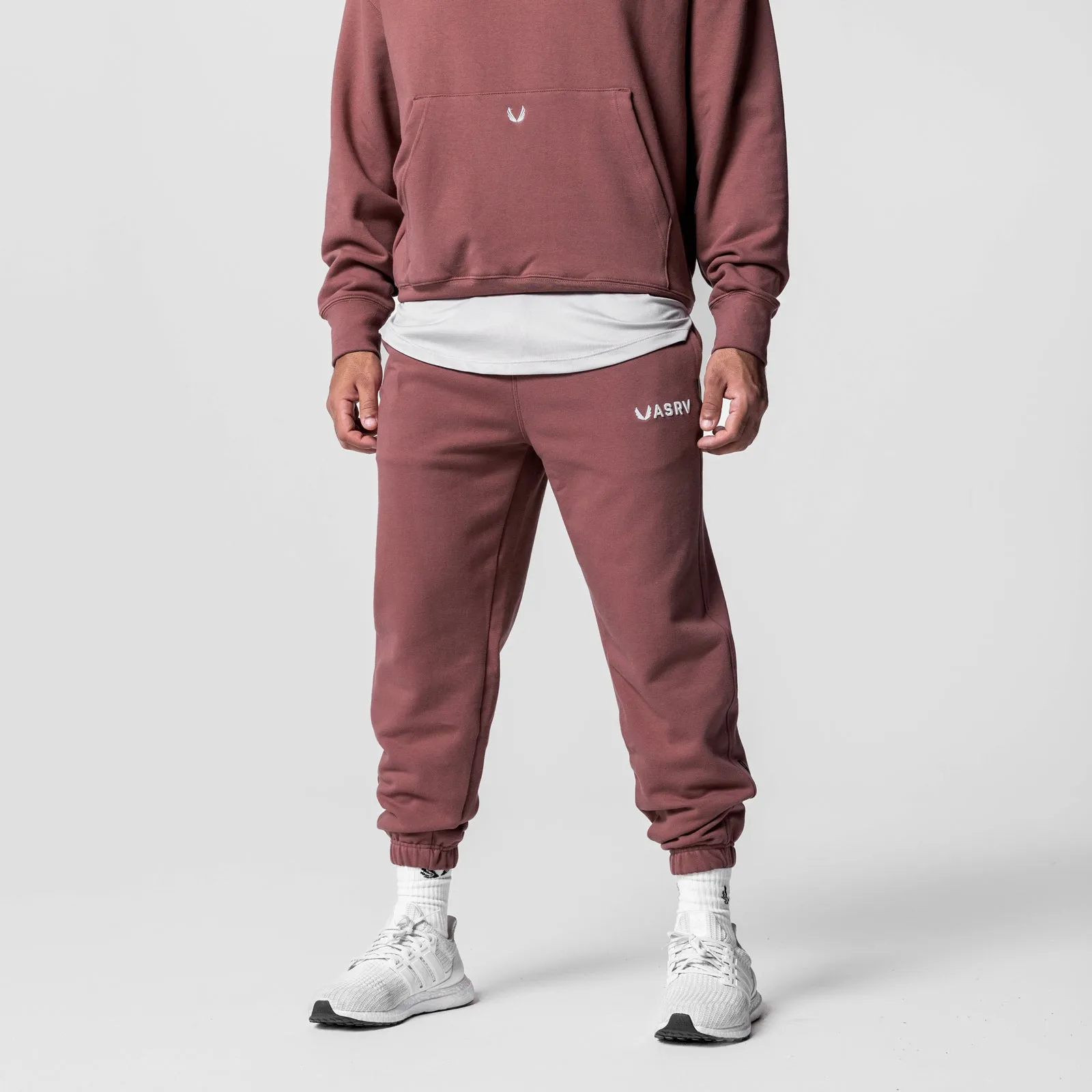 0655. Tech-Terry? Oversized Sweats - Red Earth Convertible legs Stain Release Finish