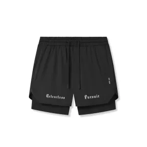 Gusseted Crotch Design 0828. AeroSilver? 5" Liner Short - Black "RP"/Black