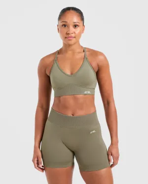 Sports Apparel Activewear Adapt Seamless Sports Bra - Muted Olive