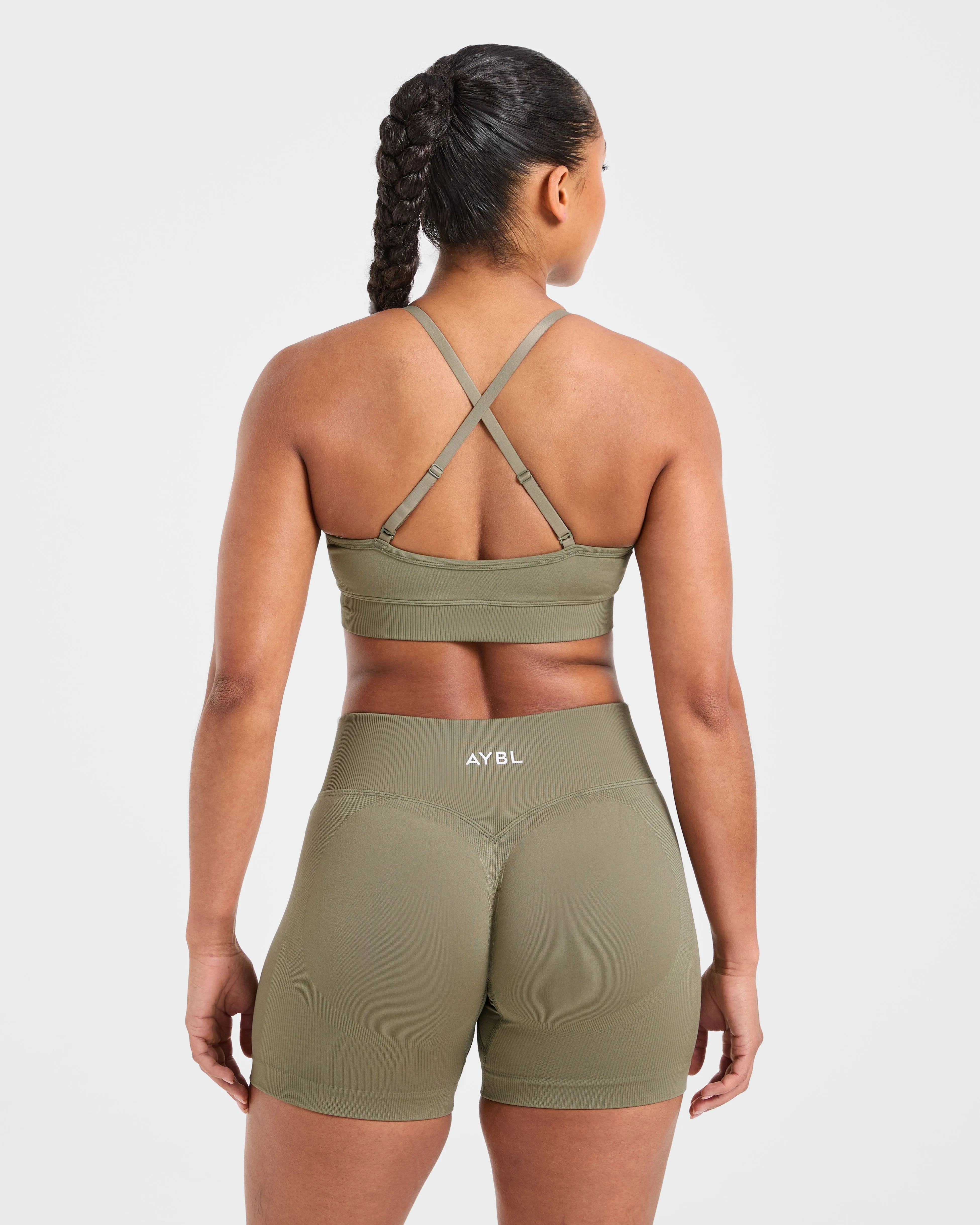 Mix and match seams Adapt Seamless Sports Bra - Muted Olive