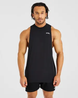 SnagResistantSurface Force Tank - Black Slim Silhouette ComfortFit
