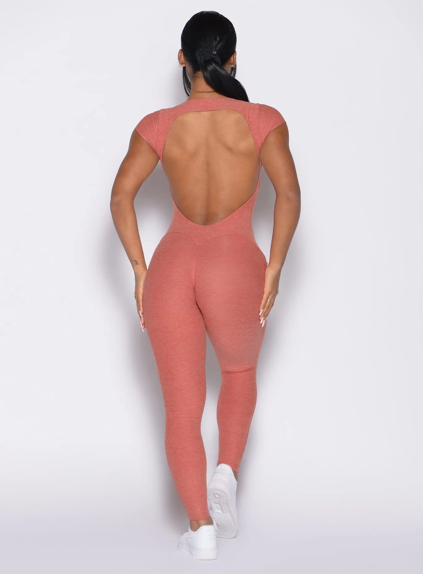 Open Back Tee Bodysuit Neutral Sporty