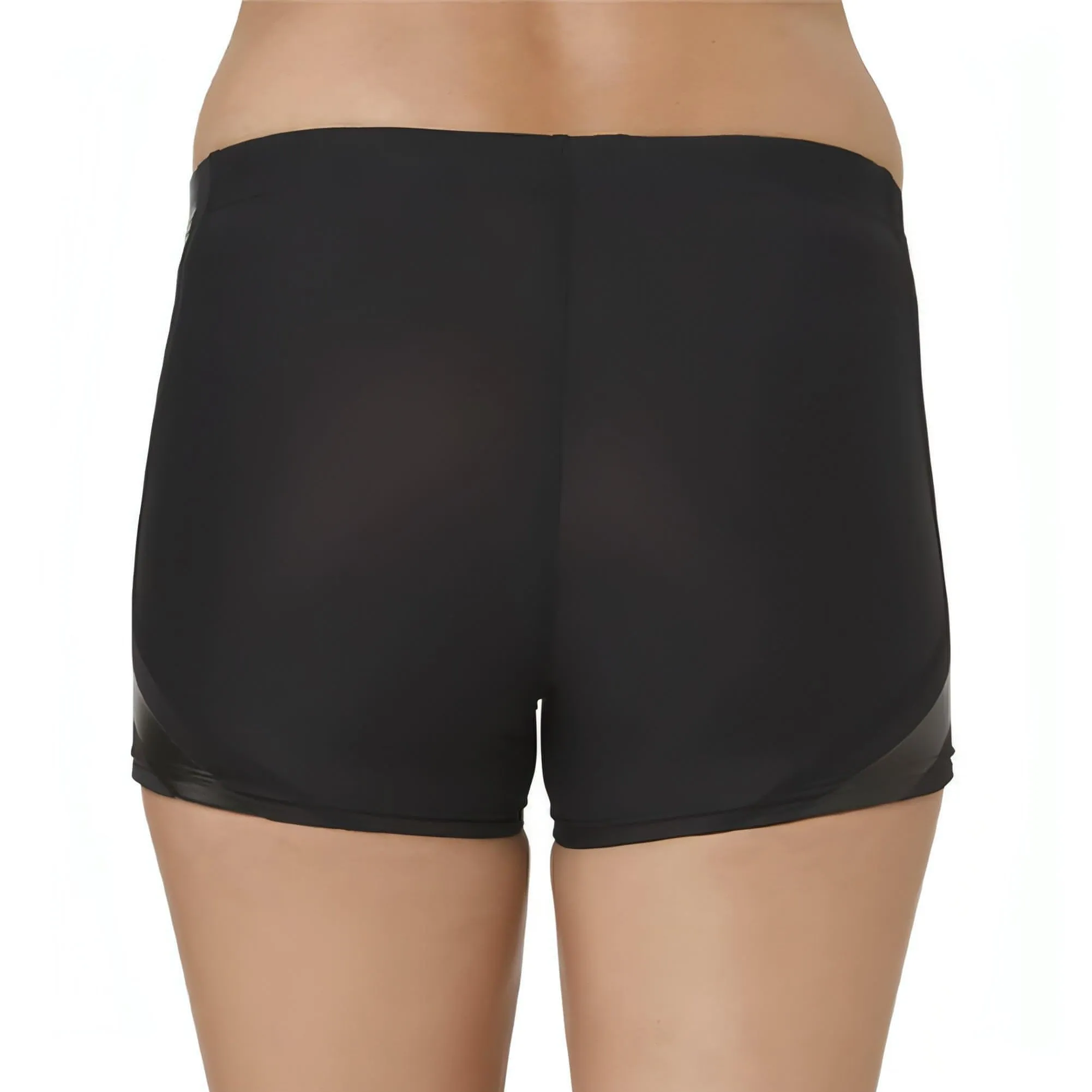 hip look Abrasion Proof Fabric Asics Moving Womens Short Running Tights - Black