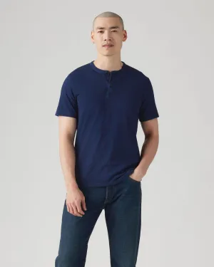 Eco Friendly Production Levi's? S/S Housemark Henley - True Indigo Dark Indigo