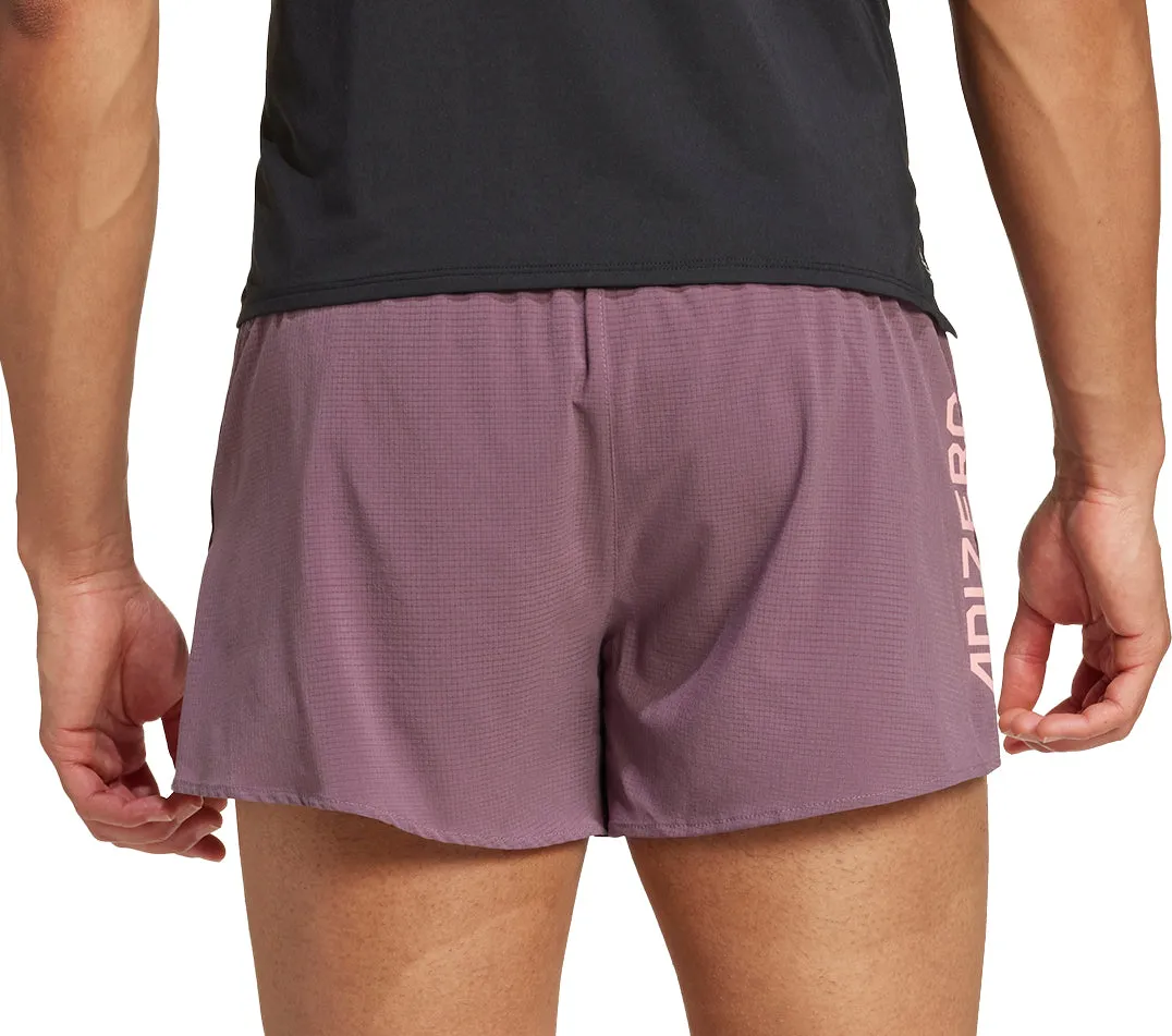 adidas Adizero Gel Mens Running Shorts - Purple Fun Design Chic Look