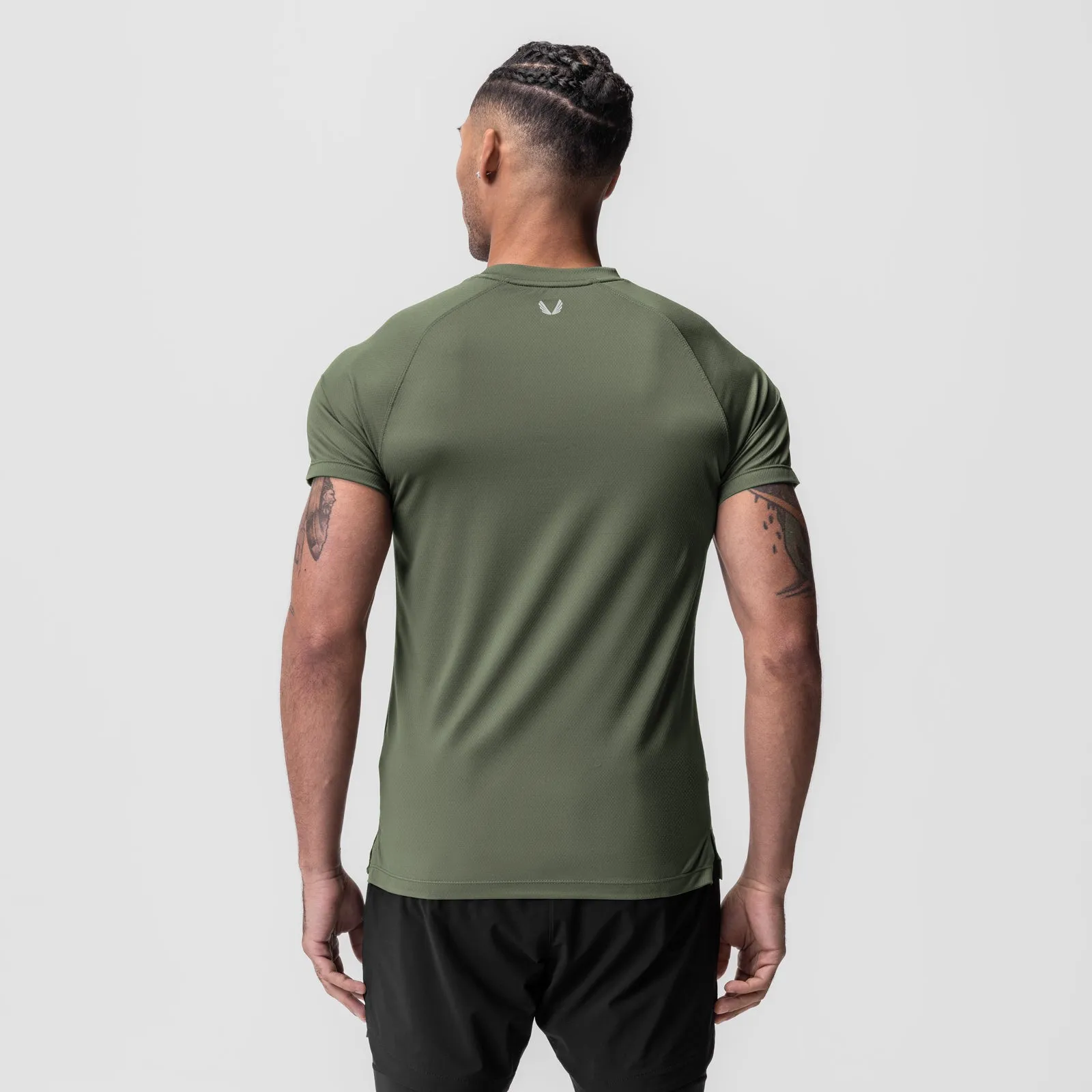 Yoga flexibility 0918. AeroSilver? Fitted Tee - Olive