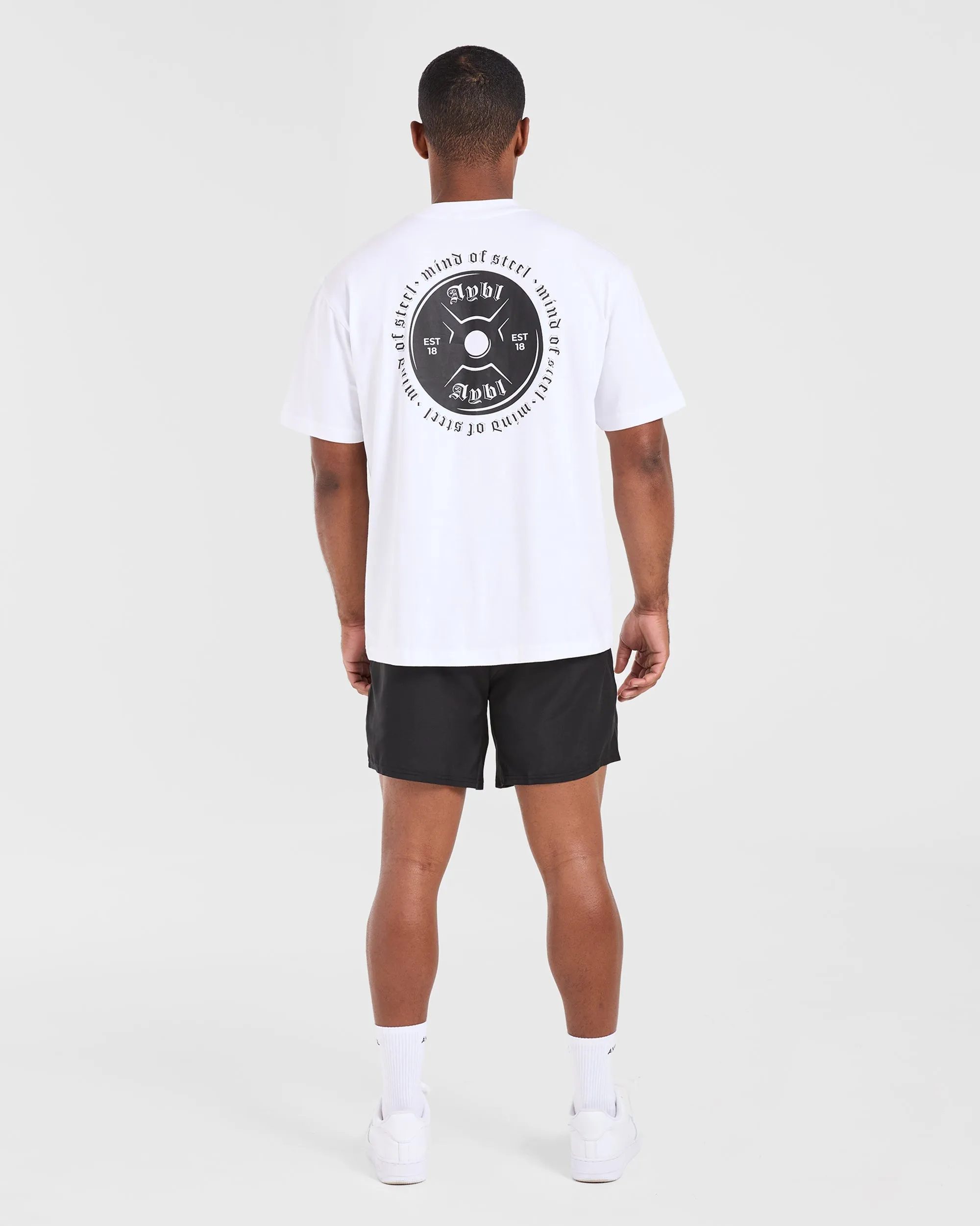 Mind of Steel Oversized T Shirt - White Colorfast Material Comfortable Touch