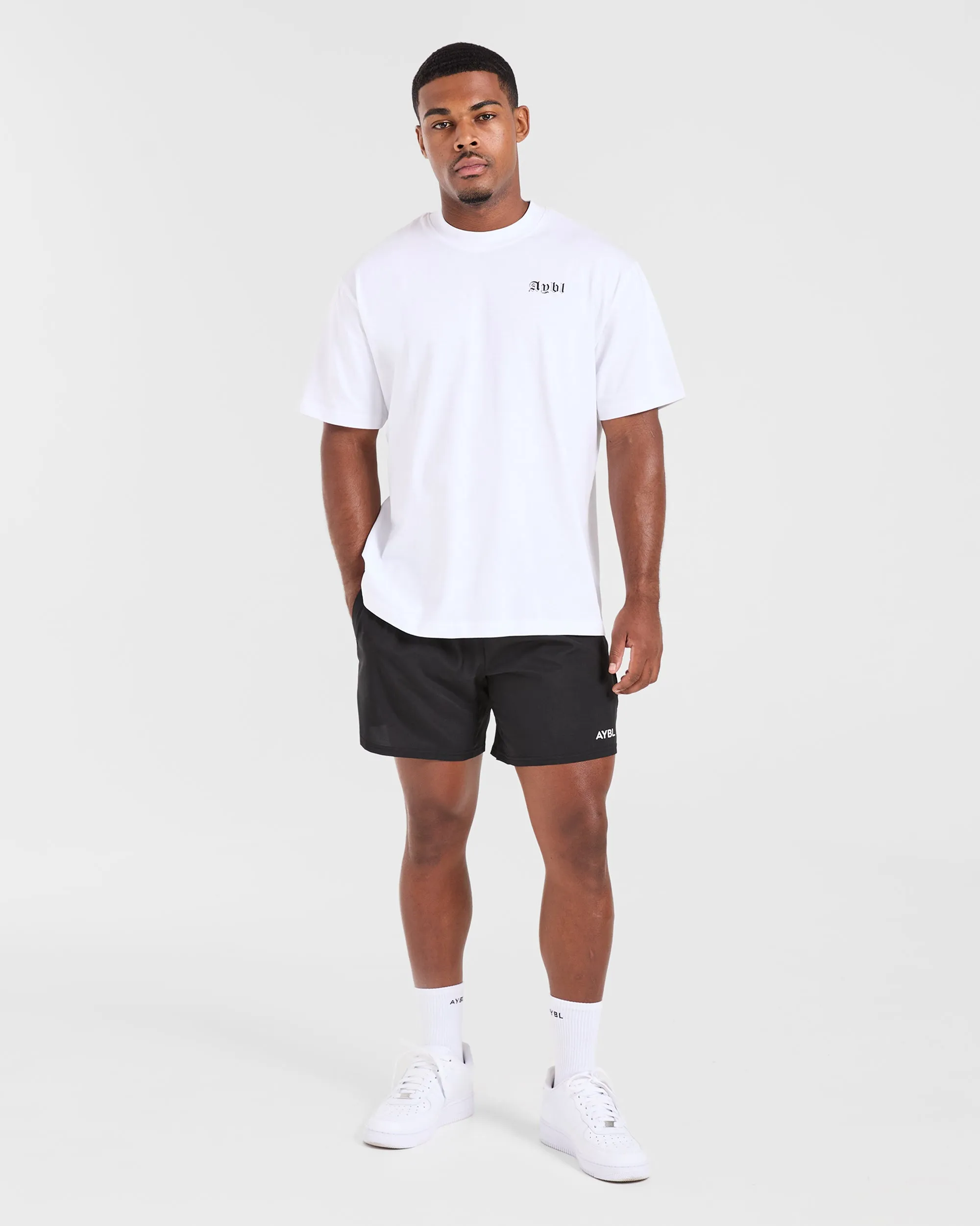 funky Mind of Steel Oversized T Shirt - White
