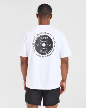 Mind of Steel Oversized T Shirt - White Chic Fashion