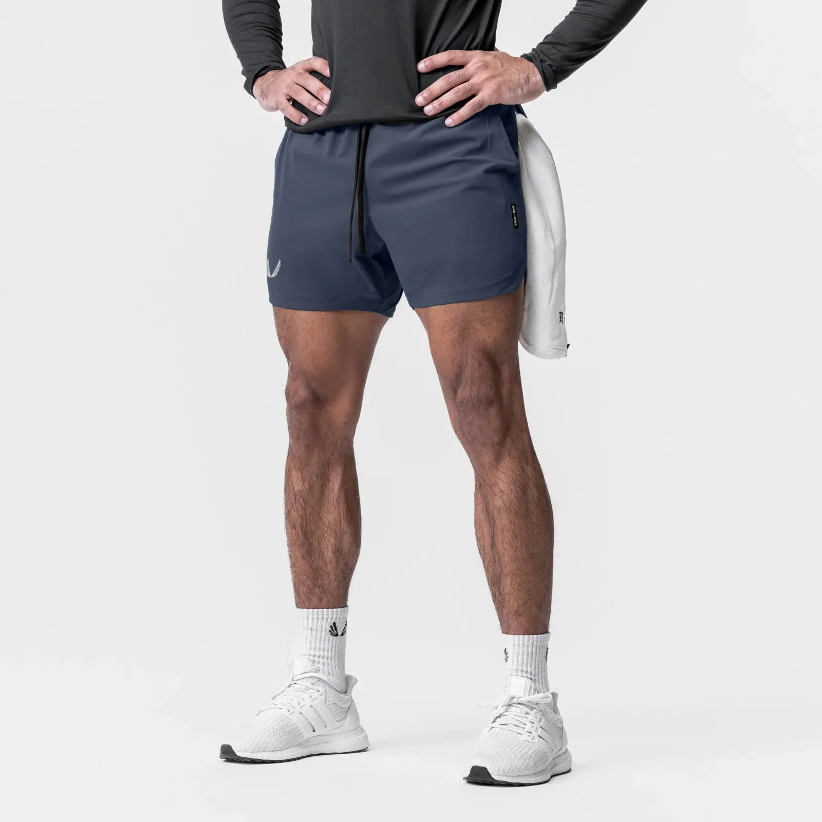 Fleece Lining Sleepwear 0751. Tetra-Lite? 5" Linerless Short - Navy "Wings"