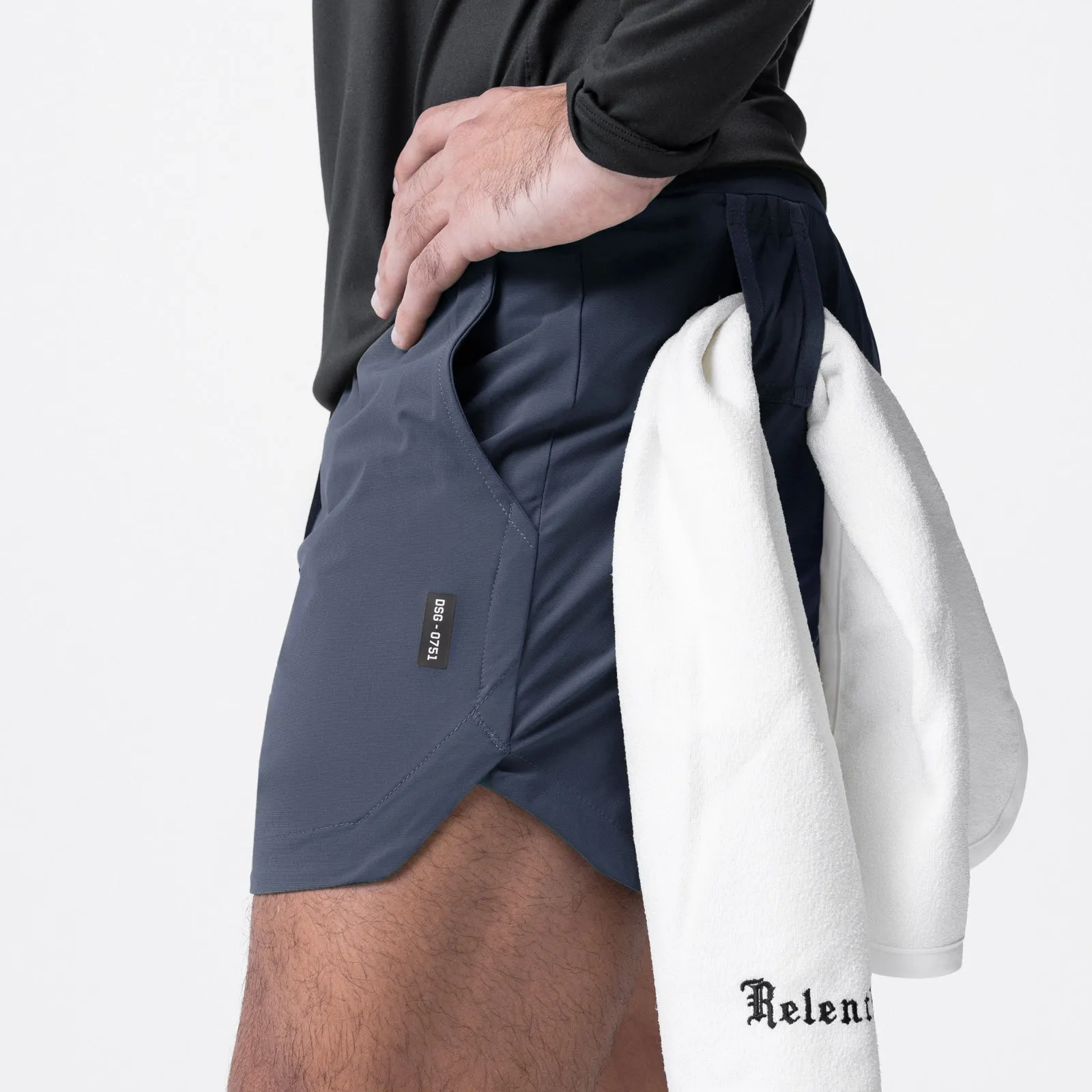 0751. Tetra-Lite? 5" Linerless Short - Navy "Wings" suit jacket