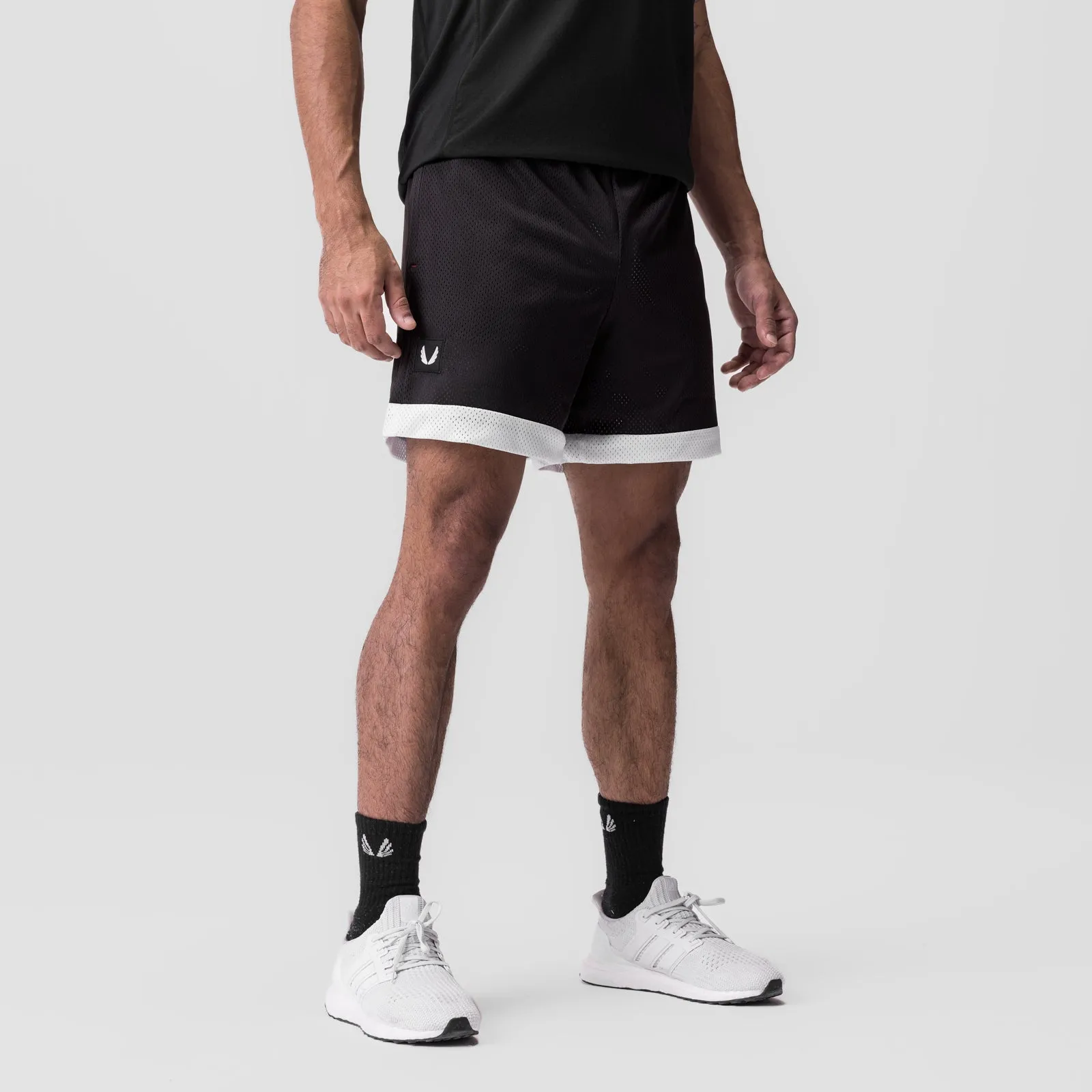 Breathable Mesh Panels 0795. SilverPlus? Mesh Reversible Short - Black/White