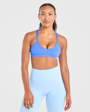 Essential Strappy Sports Bra - Summer Blue Multicolor fitness clothes