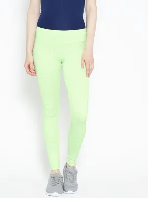 For Adults Wrinkle Resistant Alcis Women Fluorescent Green Solid Tights