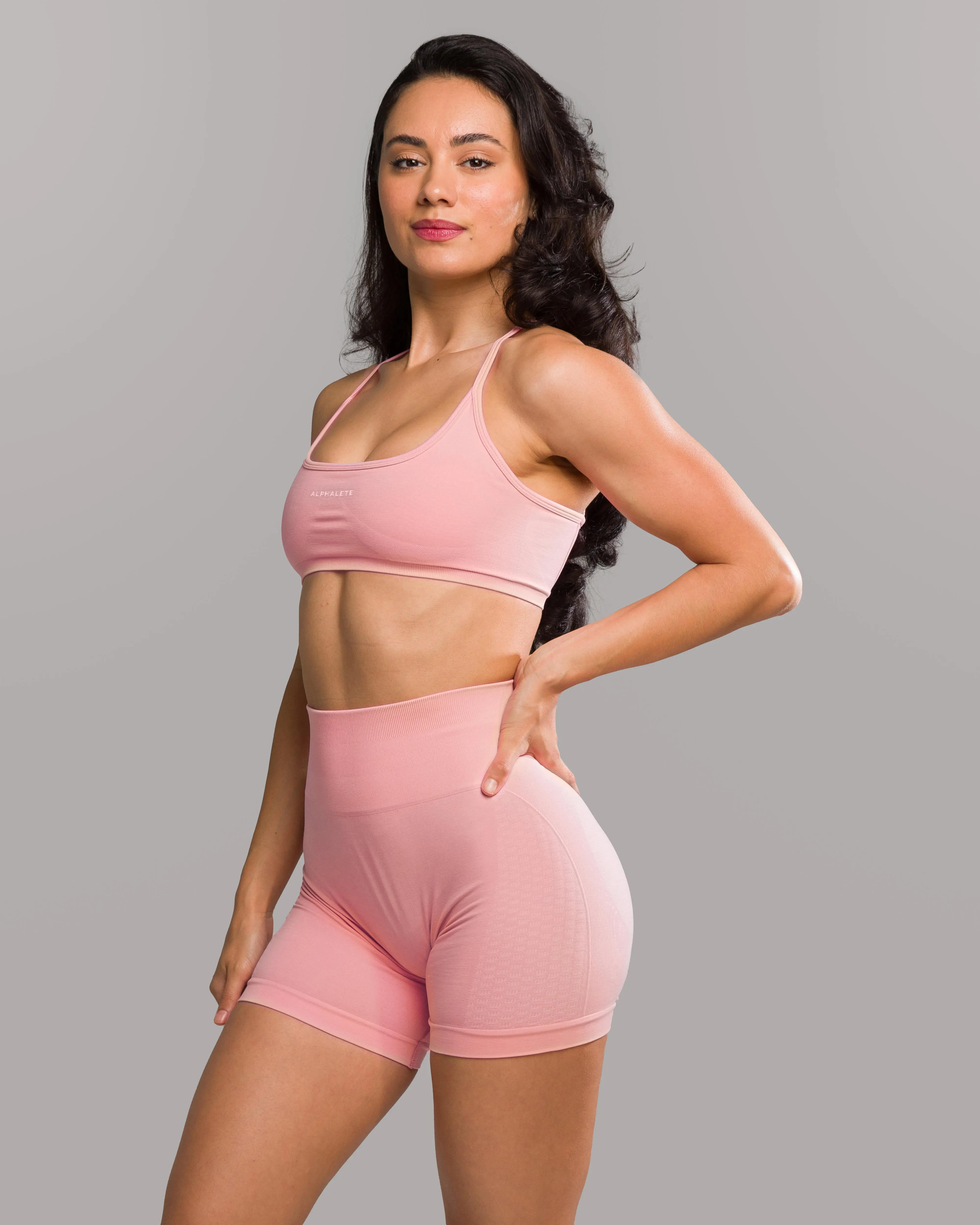 Amplify Open Back Bra - Rose Cross Strap Support
