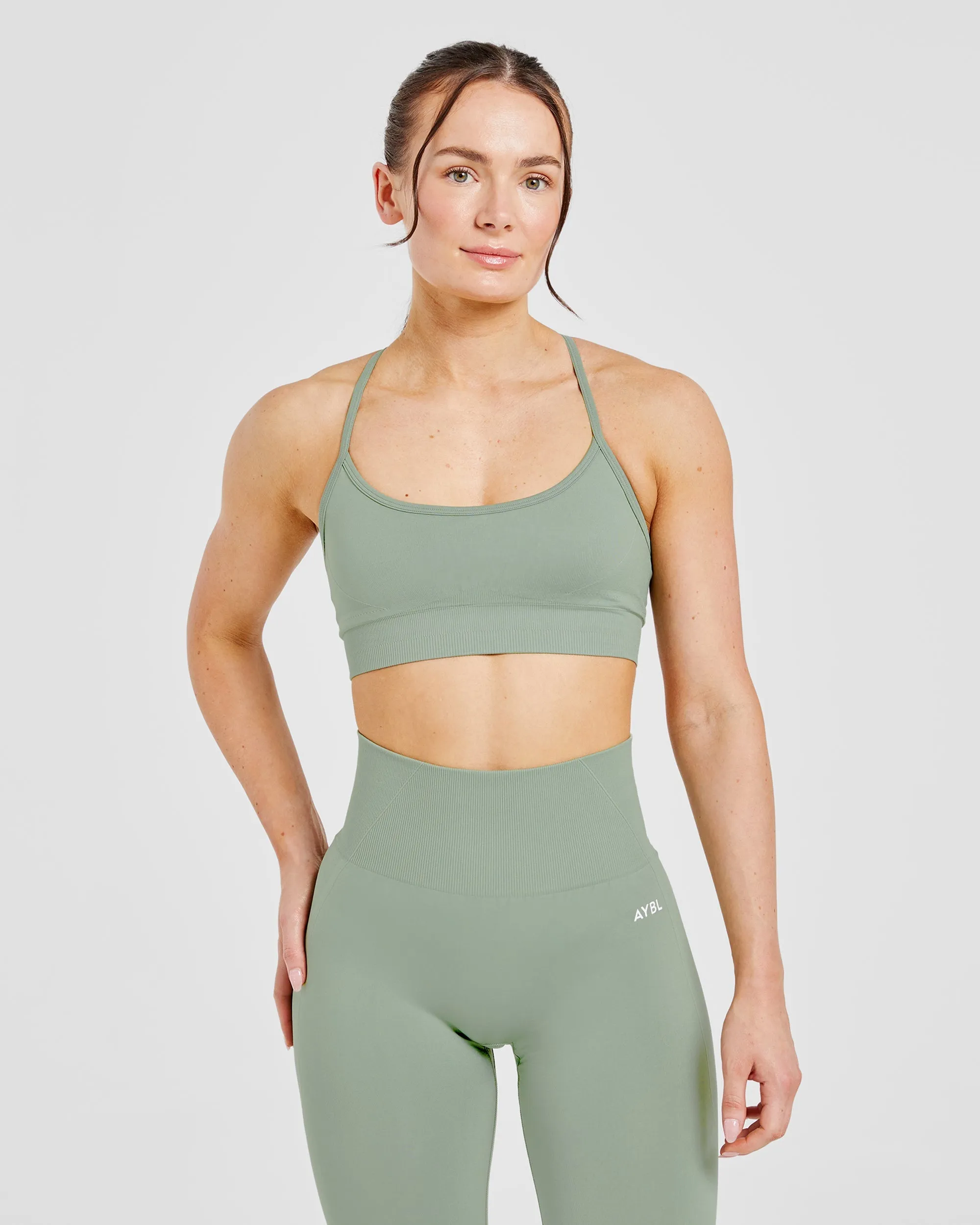 Soft Design Active Lifestyle Empower Seamless Sports Bra - Grove Green
