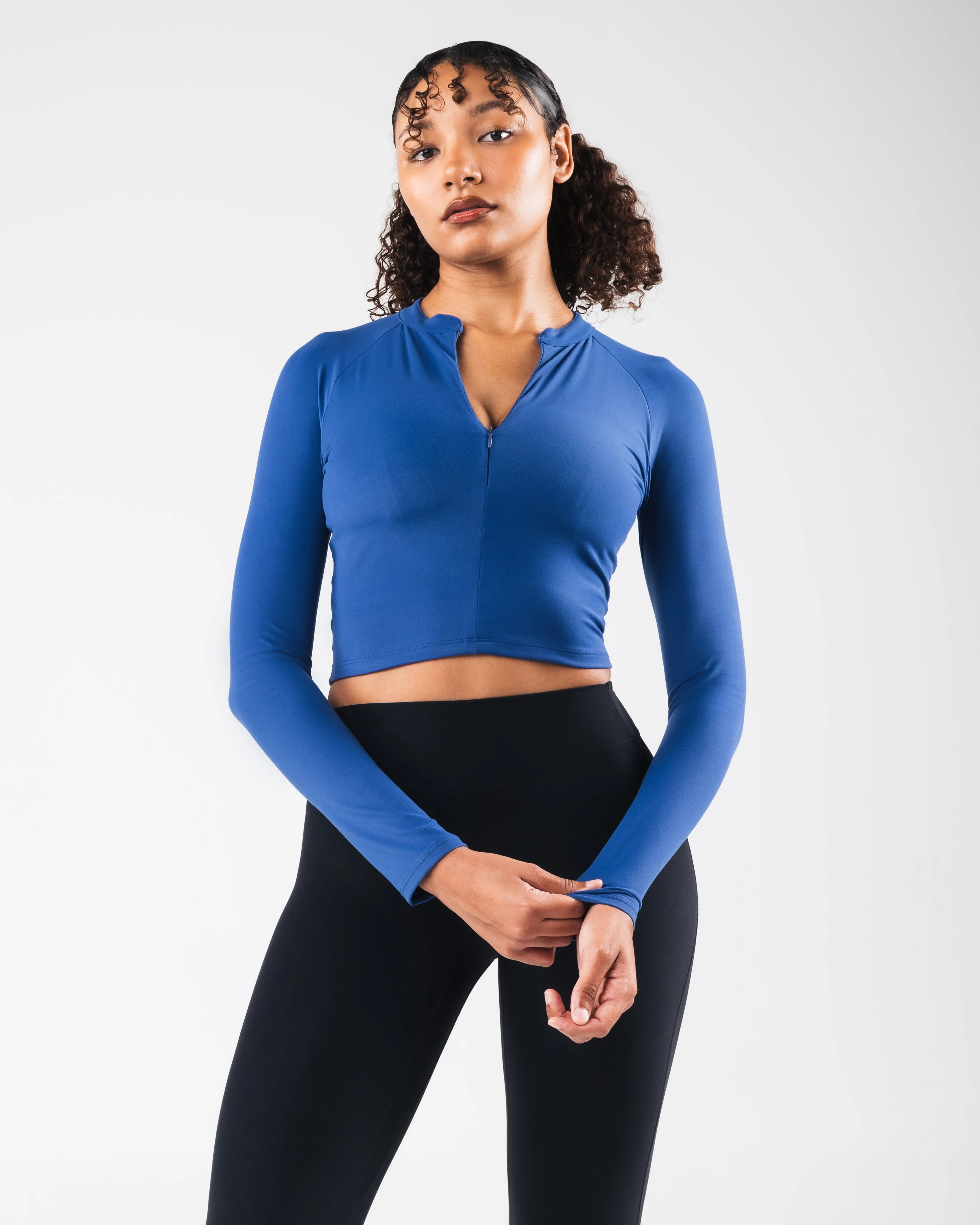 KDM LS Zip Bra - Reign Water-resistant seams