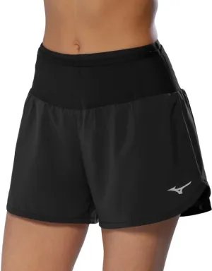 Mizuno Multi Pocket Womens Running Shorts - Black Foldable style Practical Wear