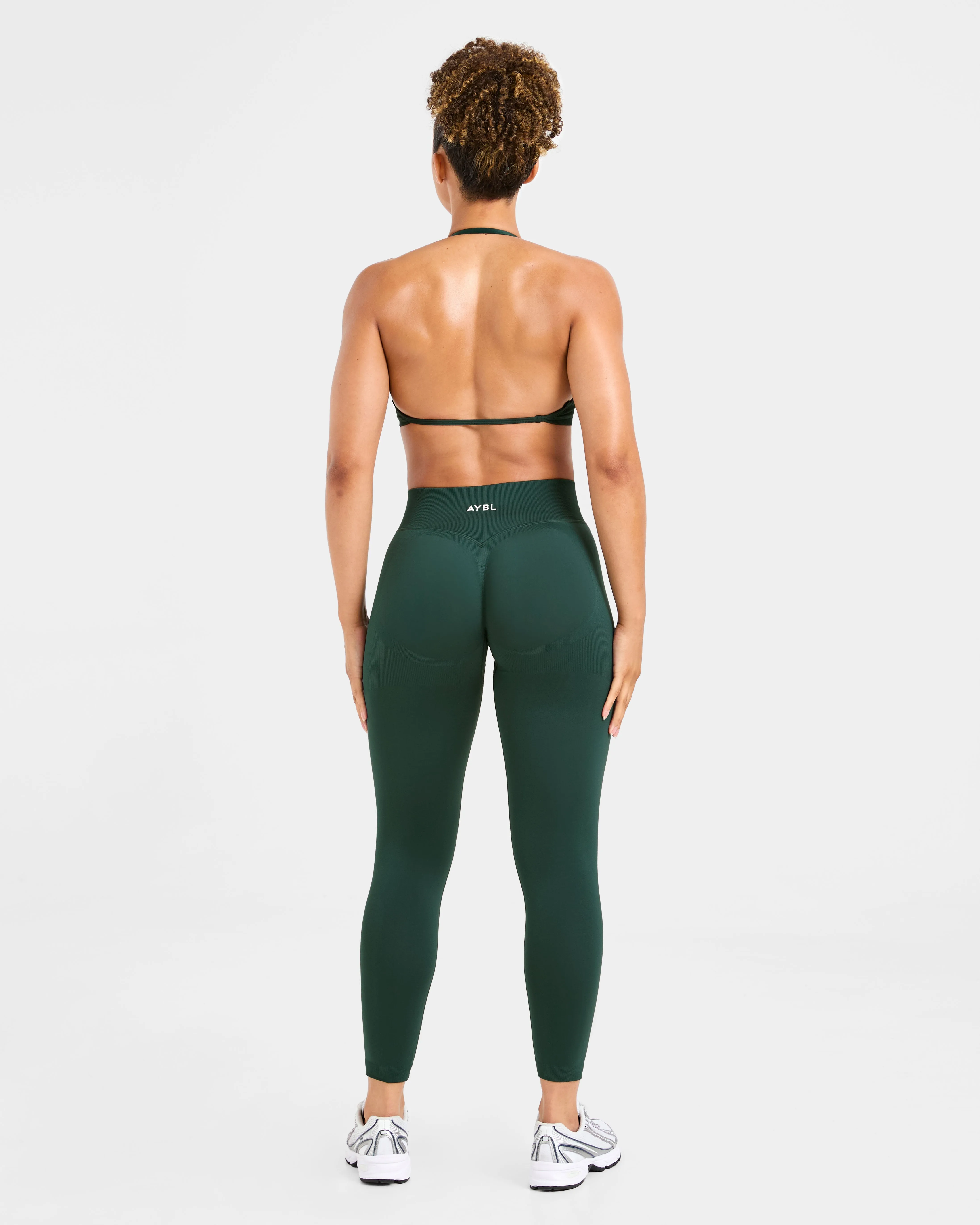 Soft Closure Adapt Seamless Strappy Sports Bra - Deep Forest