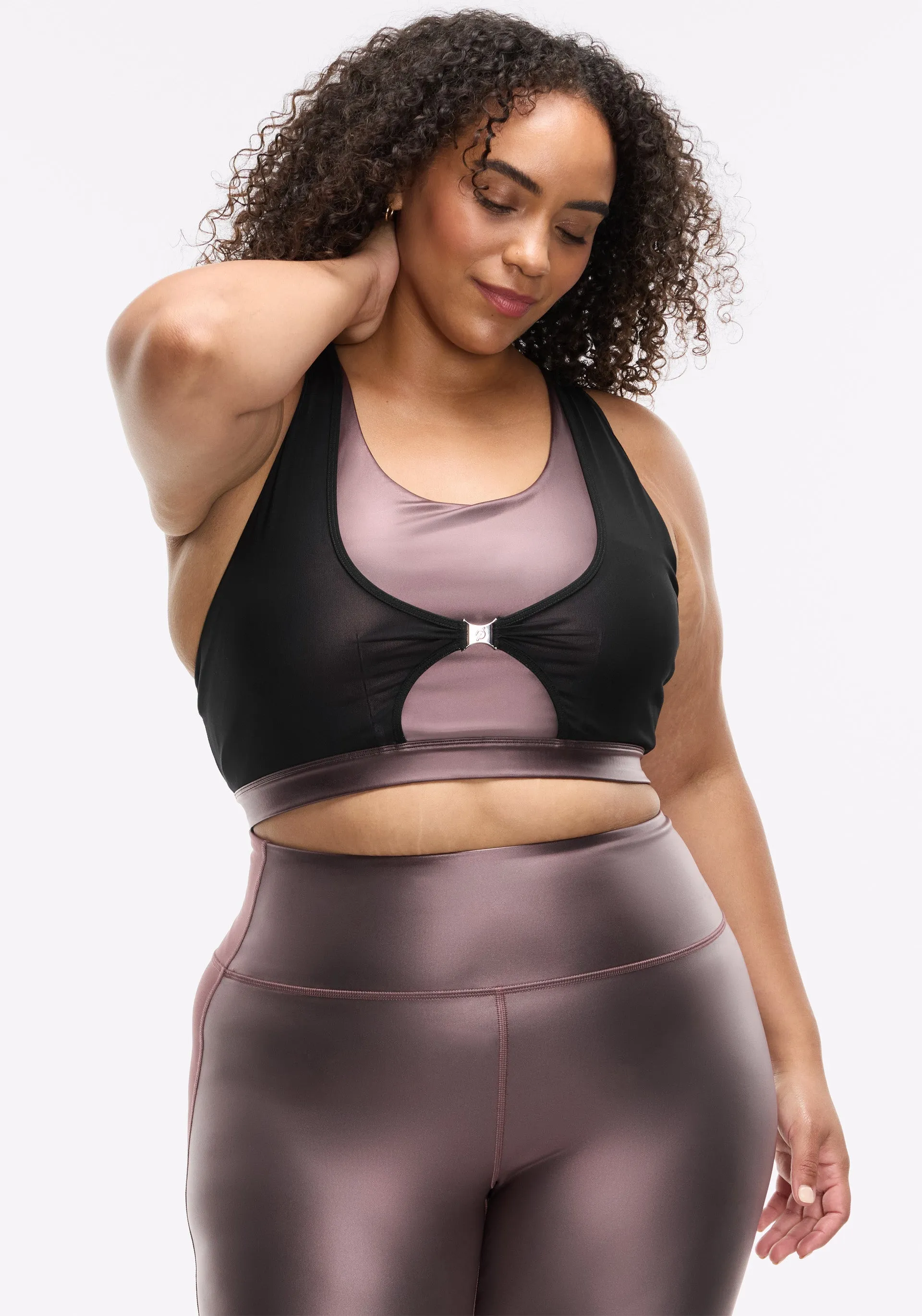 Mesh Sling Bra Smooth Texture