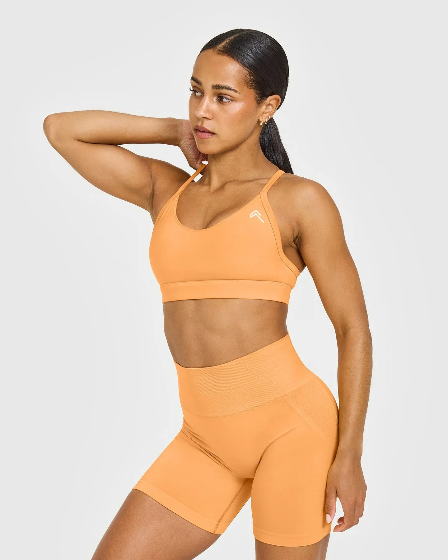 Body-Conforming Fit Easy Fastening Quirky Everyday Sports Bra | Deep Powdered Orange