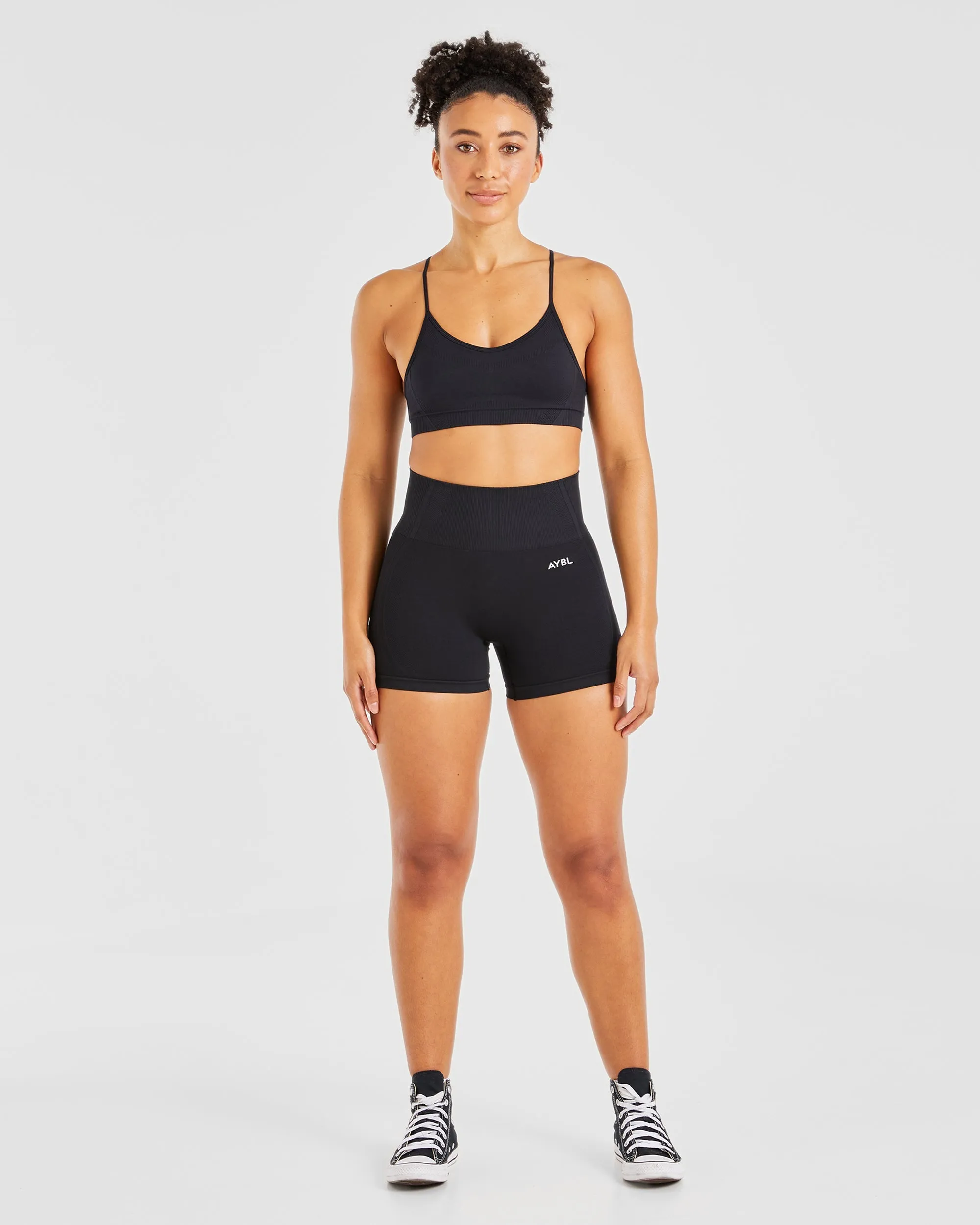 Comfortable lining Balance V3 Seamless Strappy Sports Bra - Black