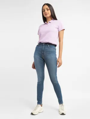 Flexible Match Non Restrictive Thigh Women's Blue Mile High Wide Leg Fit High Rise Jeans