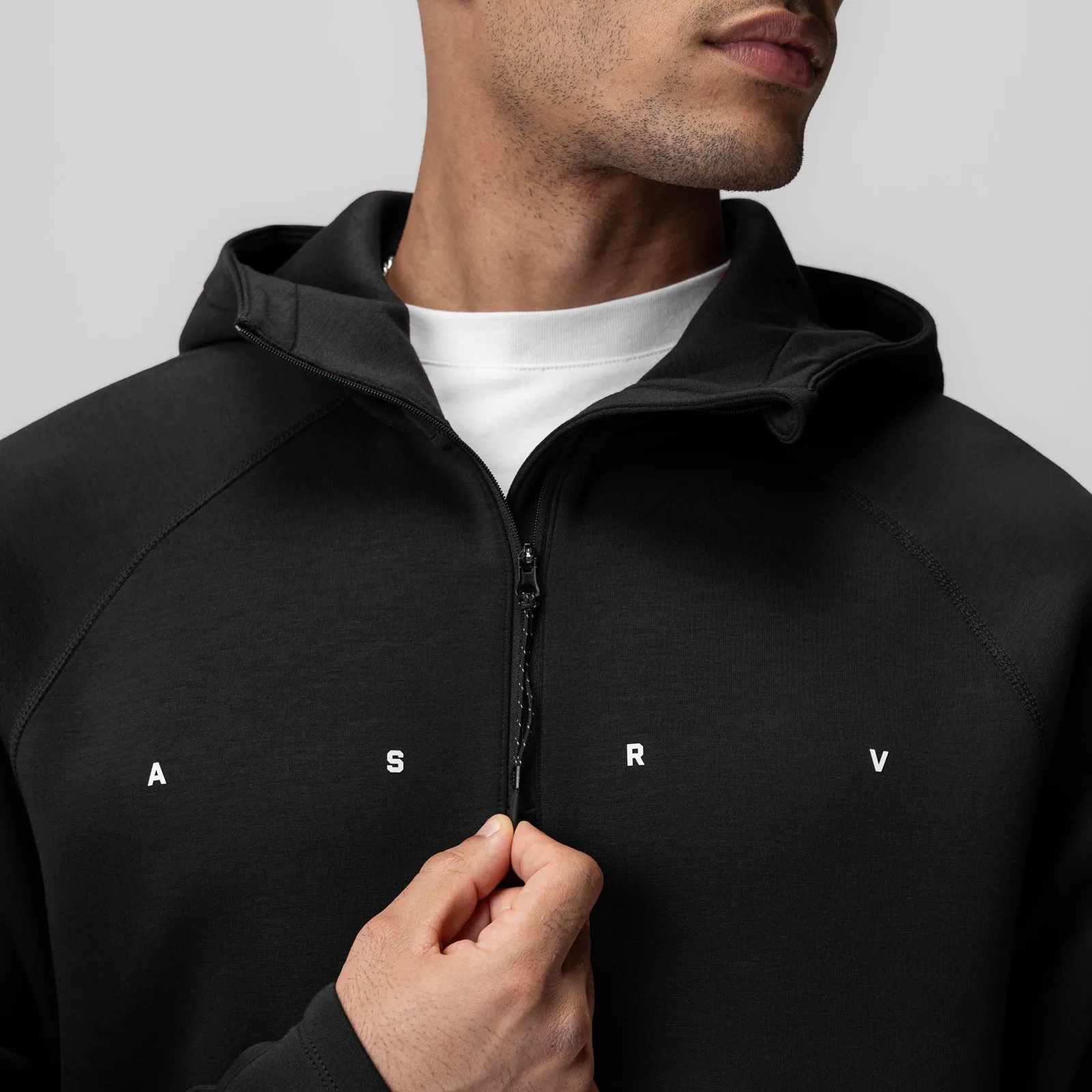 Neutral Tones Summer Vacation 1023. Dri-Core? Zip Hoodie - Black