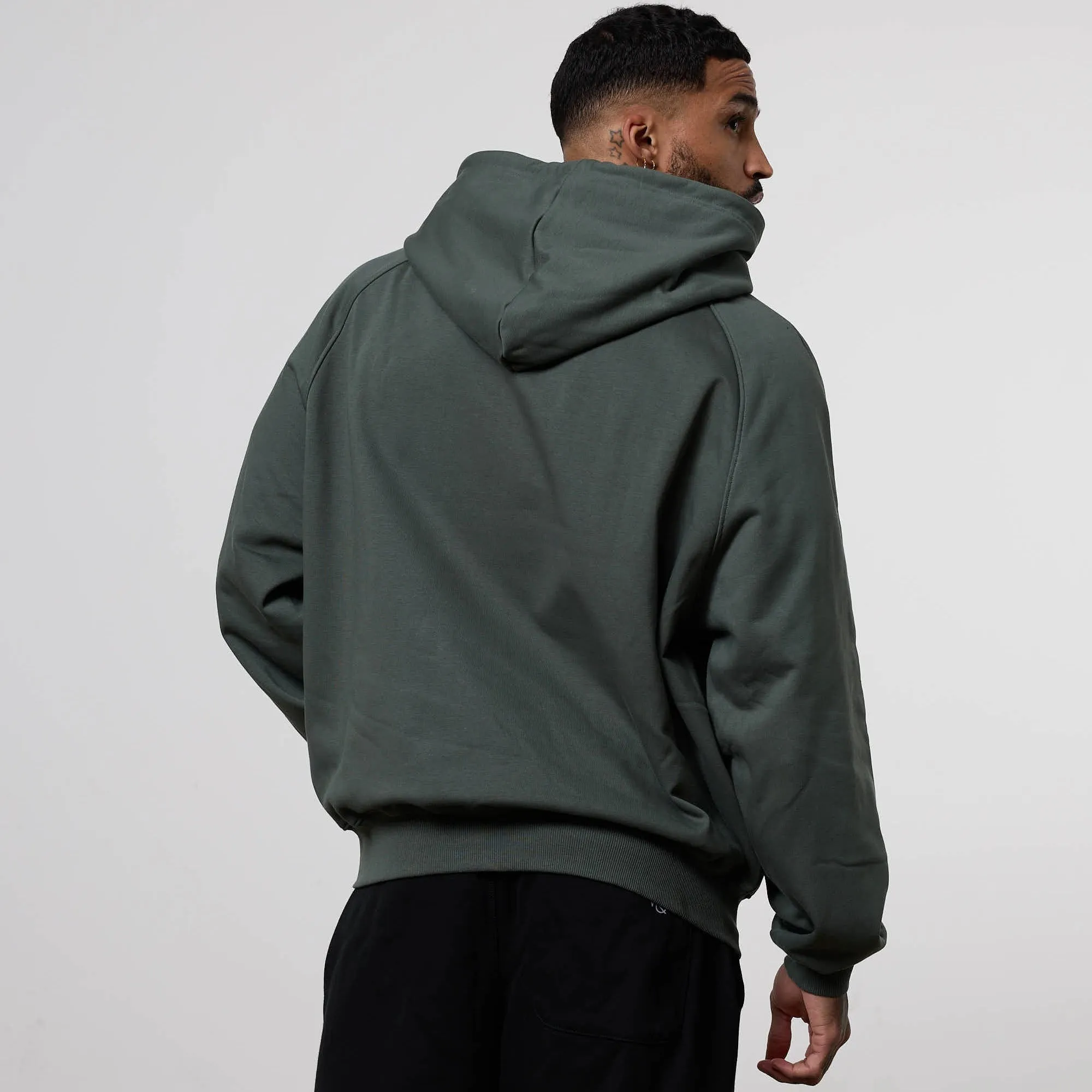 Freedom of movement Unlined Design Vanquish Essential Forest Green Oversized Boxy Hoodie