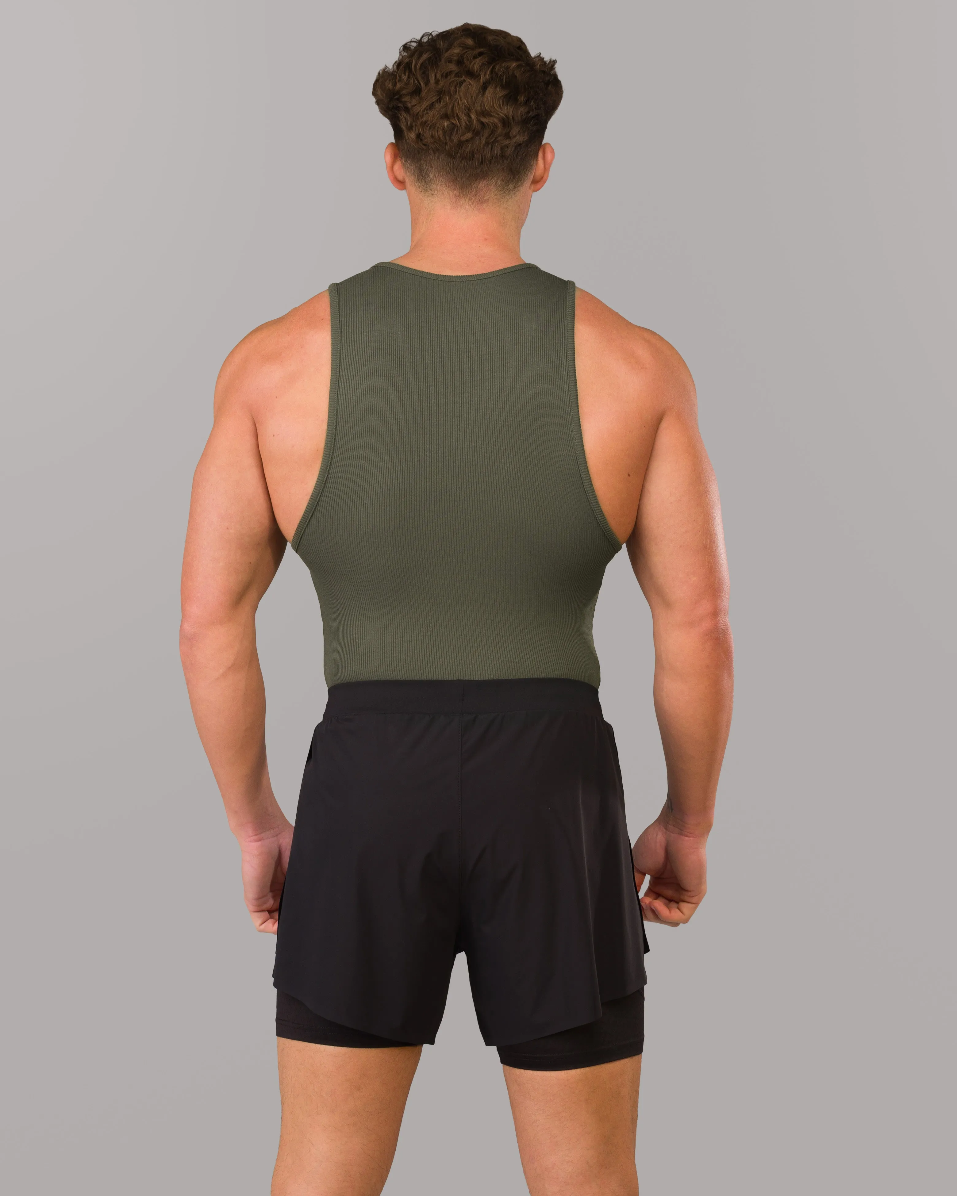 Zero Ribbed Tank 2pk - Signature Green / Signature Brown Maneuverable OdorResistant Coating