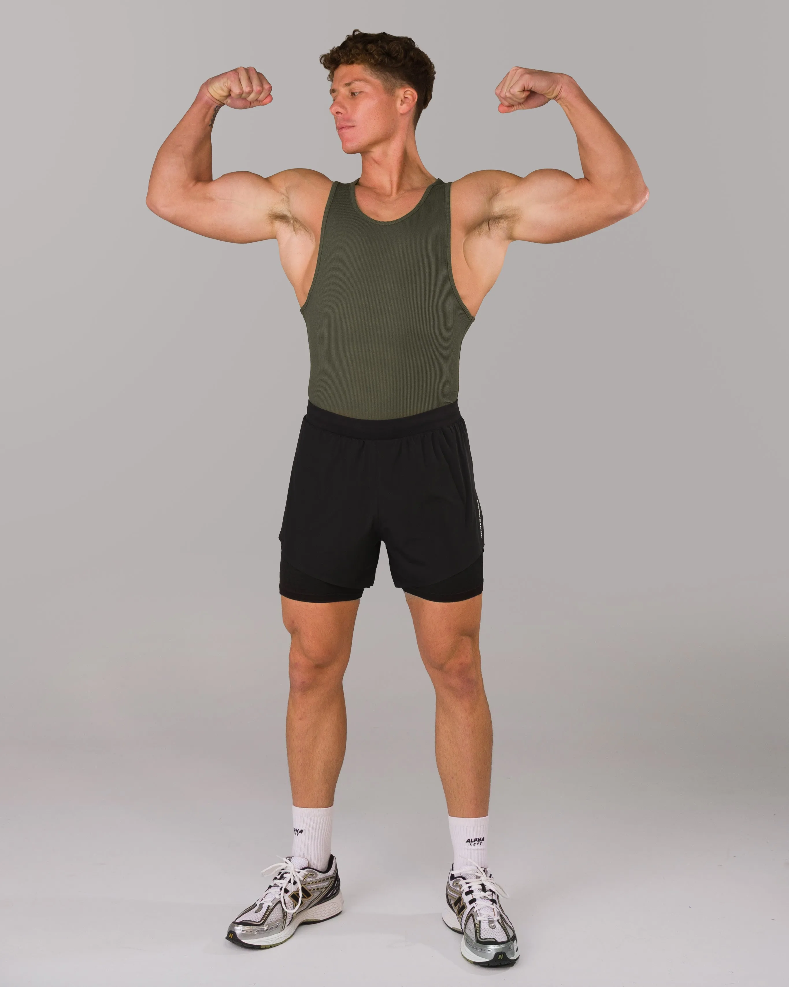 Zero Ribbed Tank 2pk - Signature Green / Signature Brown Airflow Ventilation