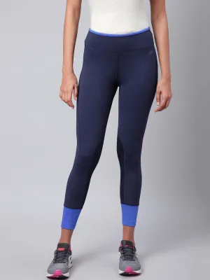 Dance Practice For Men Alcis Women Navy Blue Secure Fit Solid Cropped Training Tights