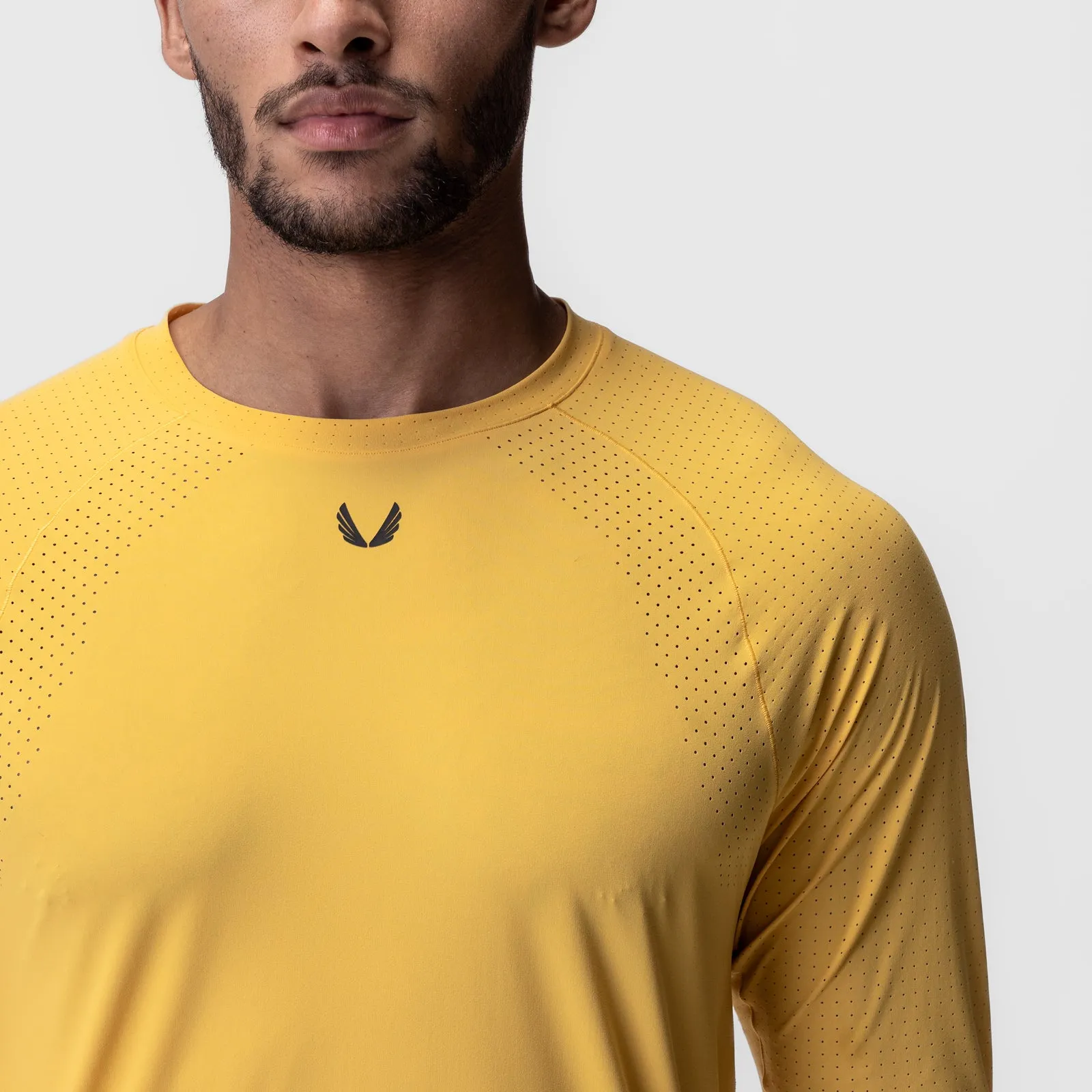 0947. Laser-Vent? Established Long Sleeve - Amber Daily Wear Collared neck