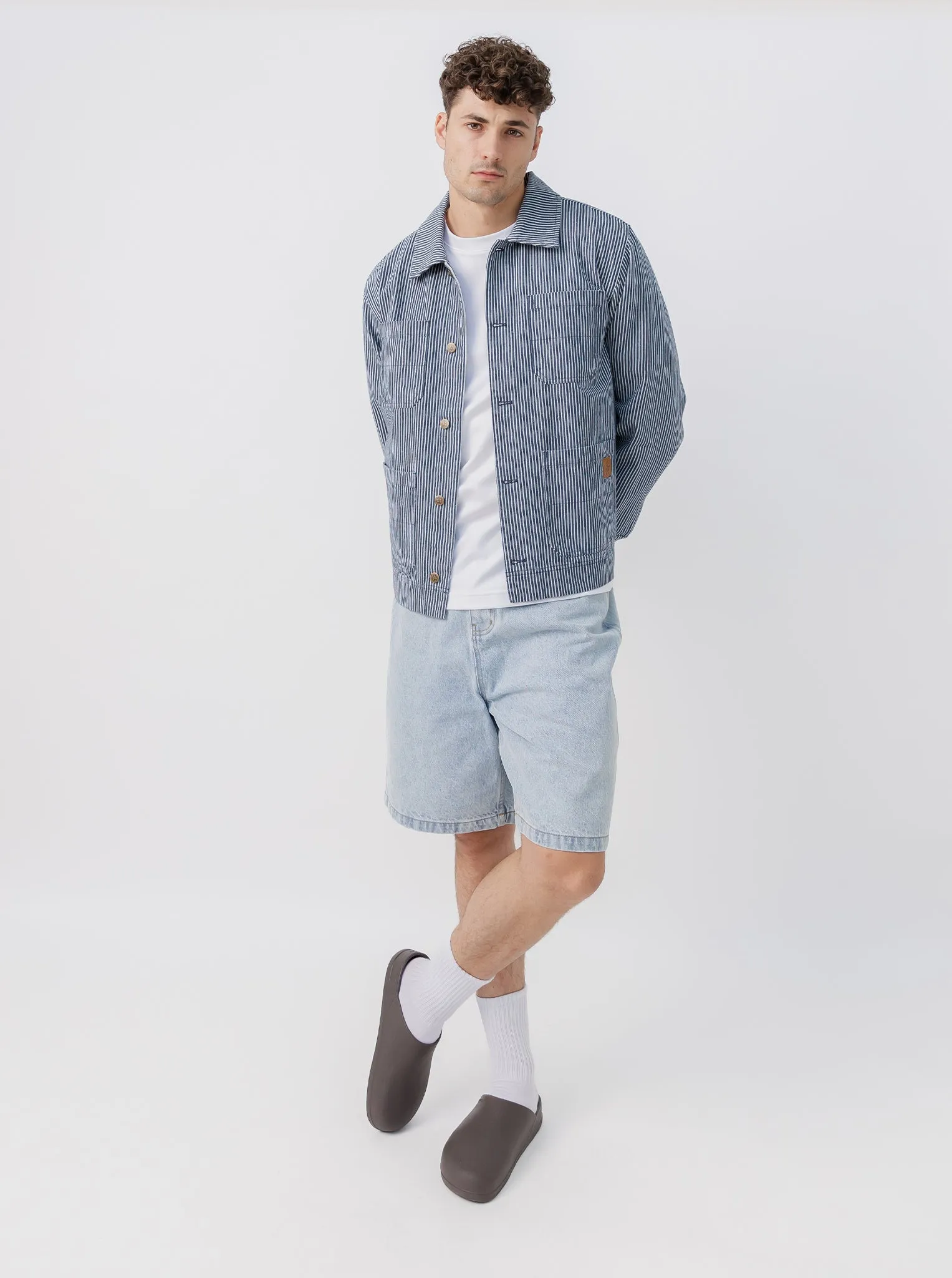 Baggy Denim Shorts Odor Control Technology