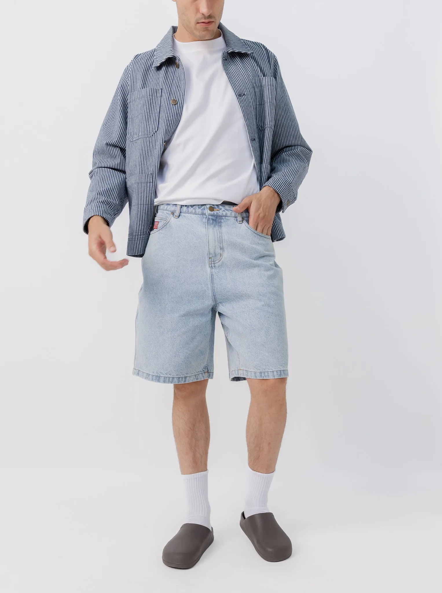Baggy Denim Shorts Retro Style Casual Shorts