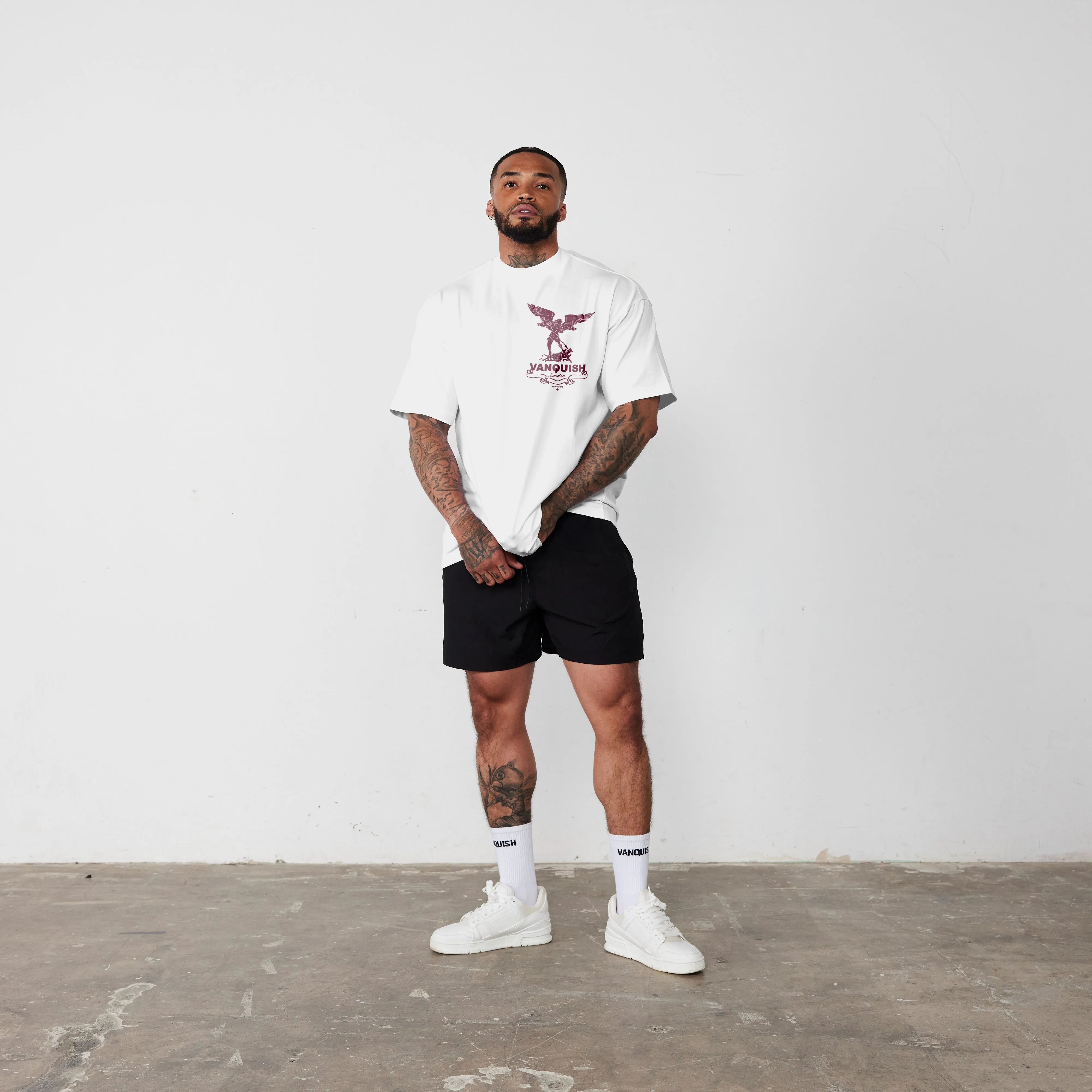 Vanquish Revolve Saints White Oversized T Shirt Abrasion resistant