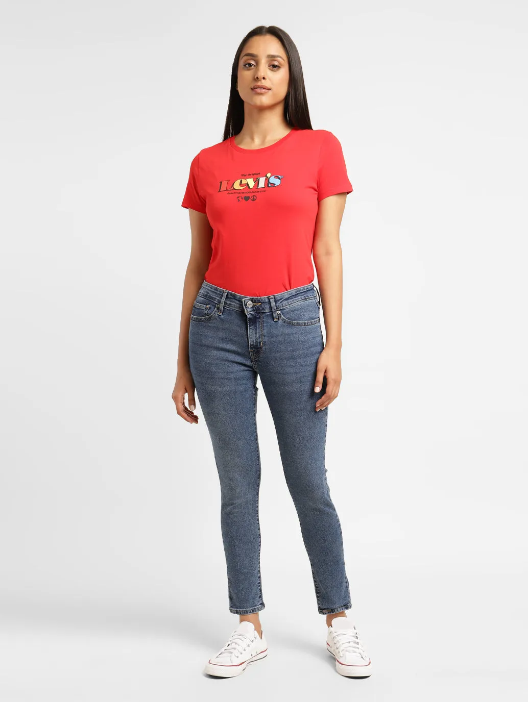 Style Combo Universal Basic Women's 711 Blue Skinny Fit Mid Rise Jeans