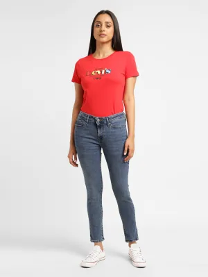 Style Combo Universal Basic Women's 711 Blue Skinny Fit Mid Rise Jeans