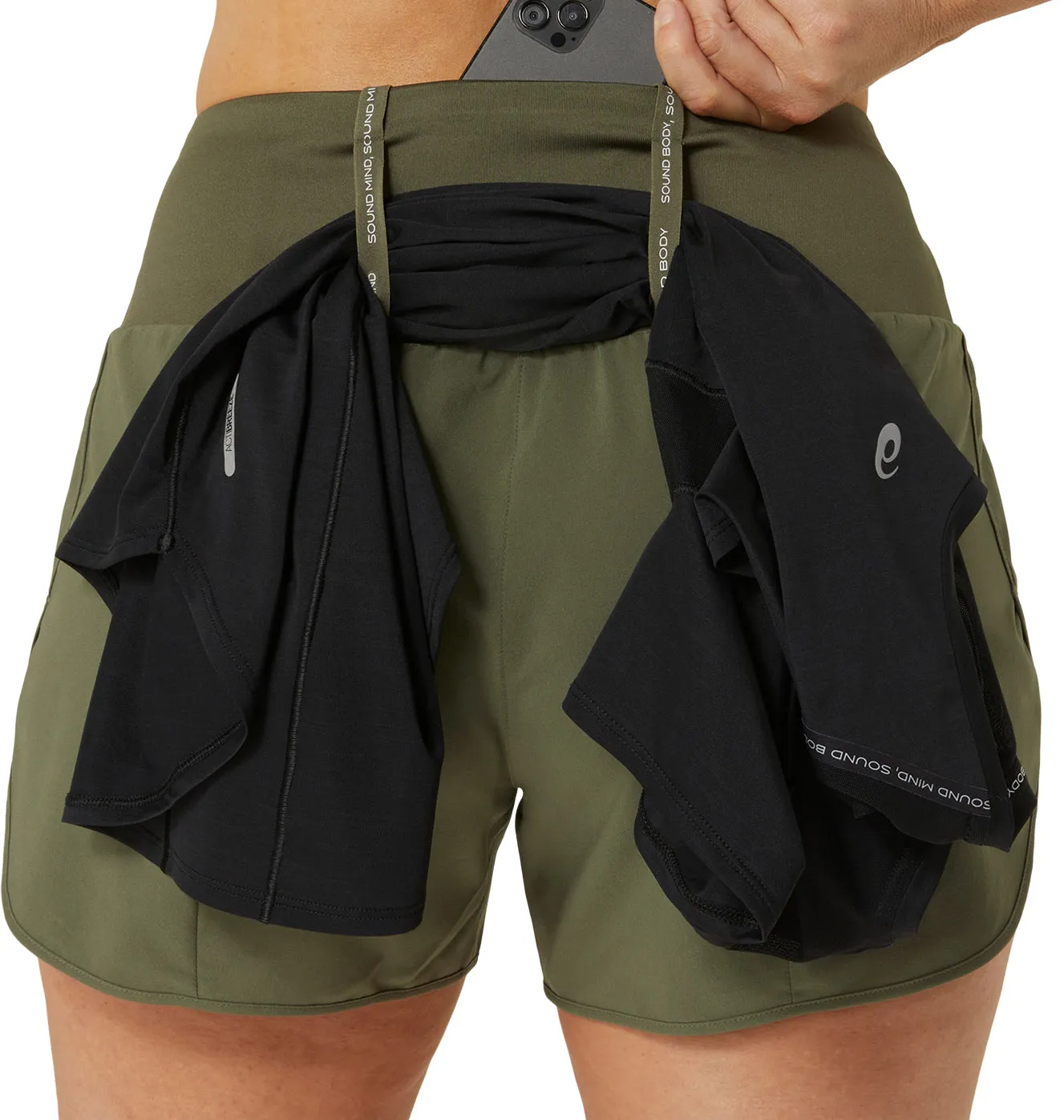 Asics Road 3.5 Inch Womens Running Shorts - Green Daily Wear Bohemian style