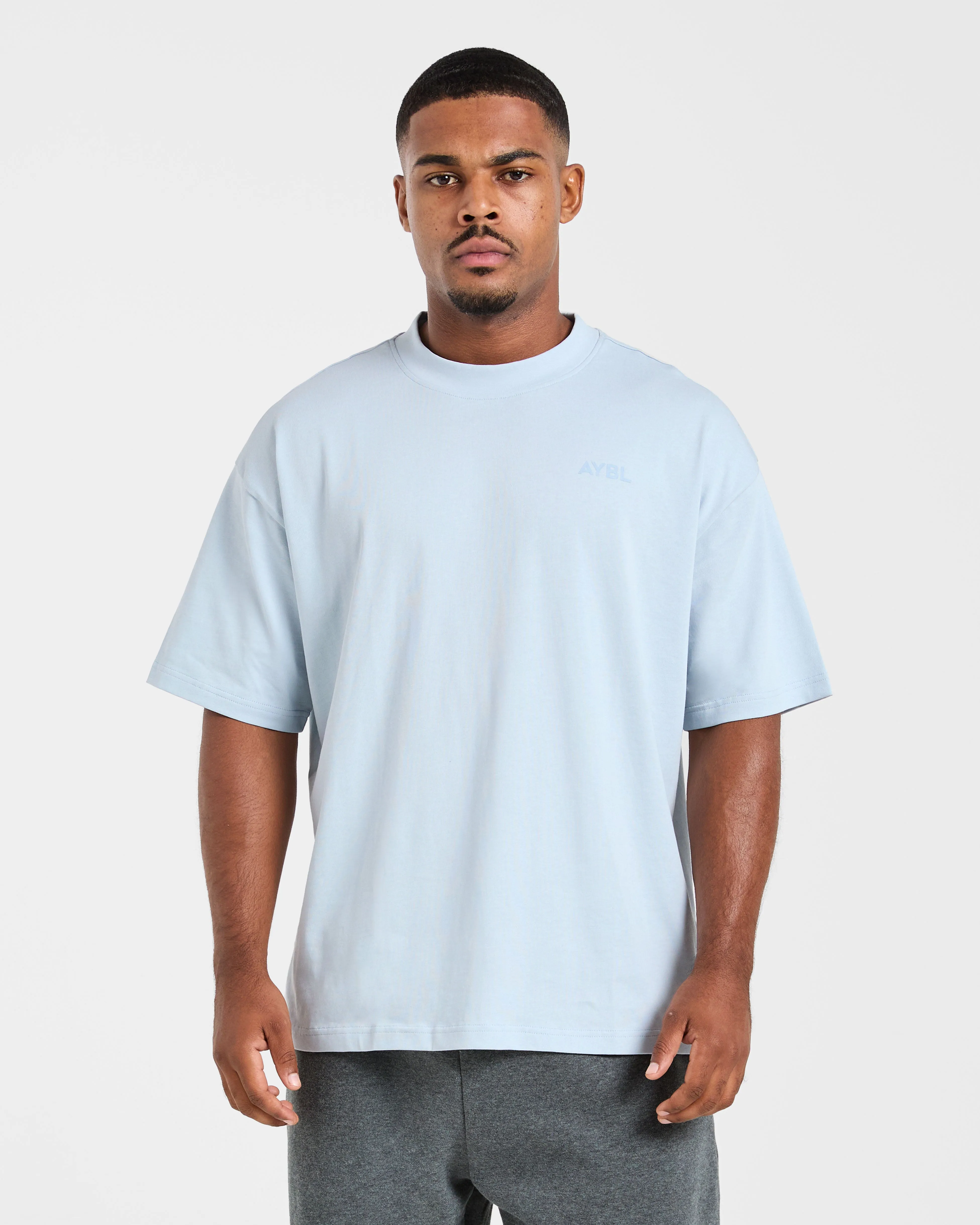Oversized Silhouette Teenager coolness Essential Oversized T Shirt - Light Blue