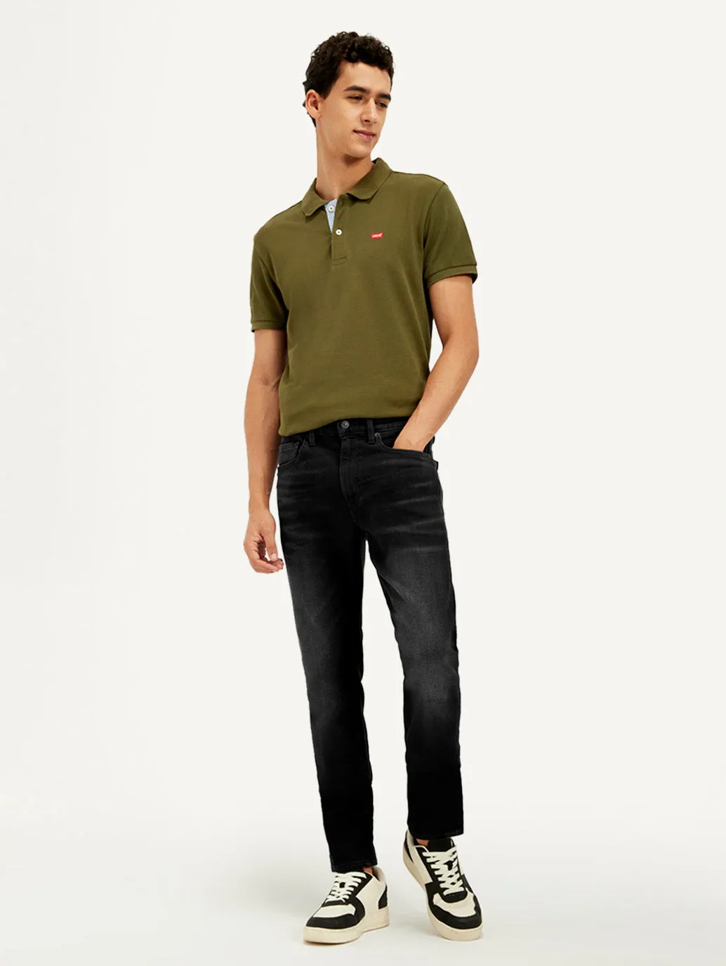 Balanced Style Men's 512 Grey Slim Tapered Fit Mid Rise Jeans